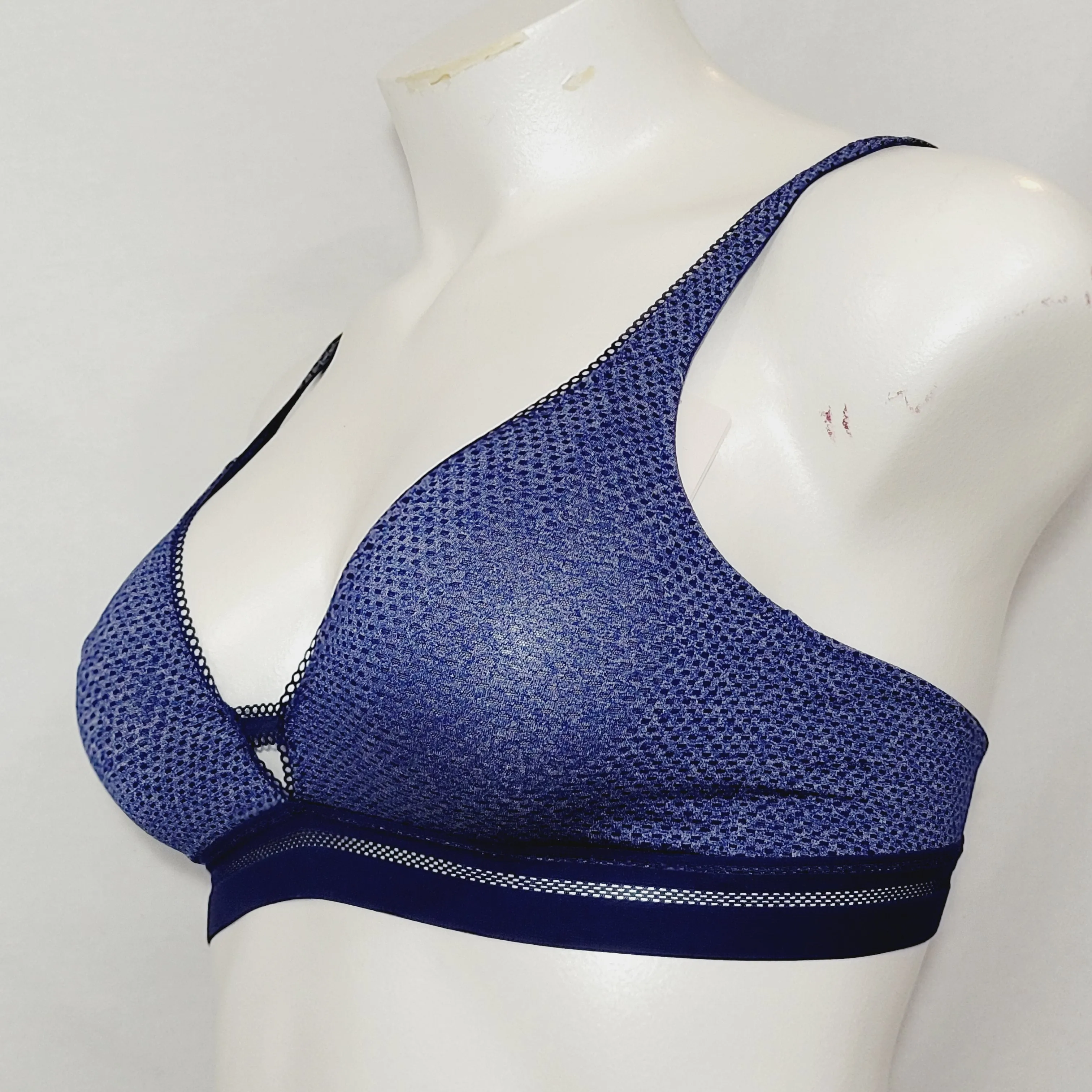 b.tempt'd 910258 by Wacoal Spectator Triangle Bralette SMALL Blue NWT