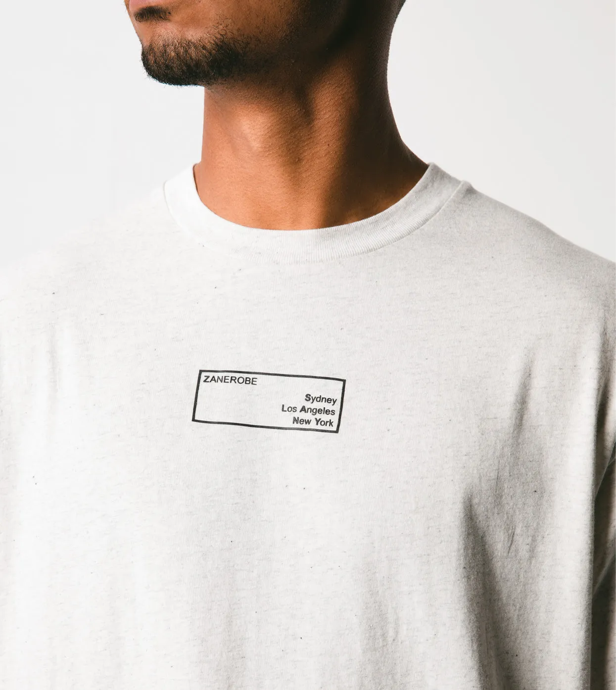 Business Box Tee White Marle