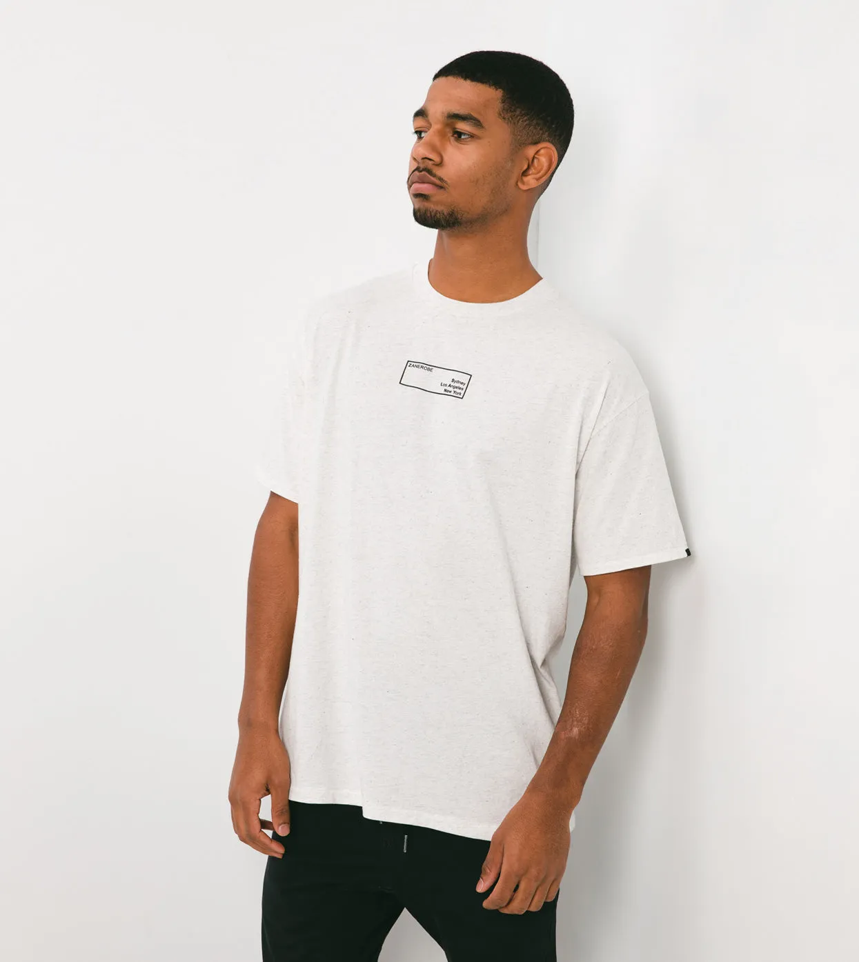 Business Box Tee White Marle