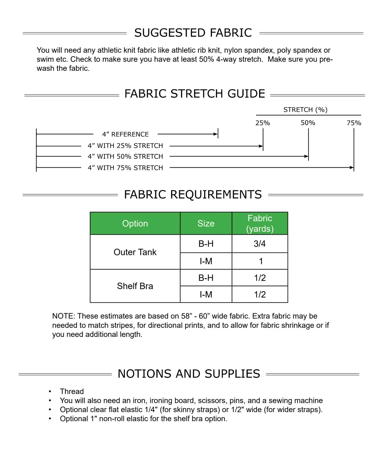 Cami Tank PDF Pattern Sizes B - M