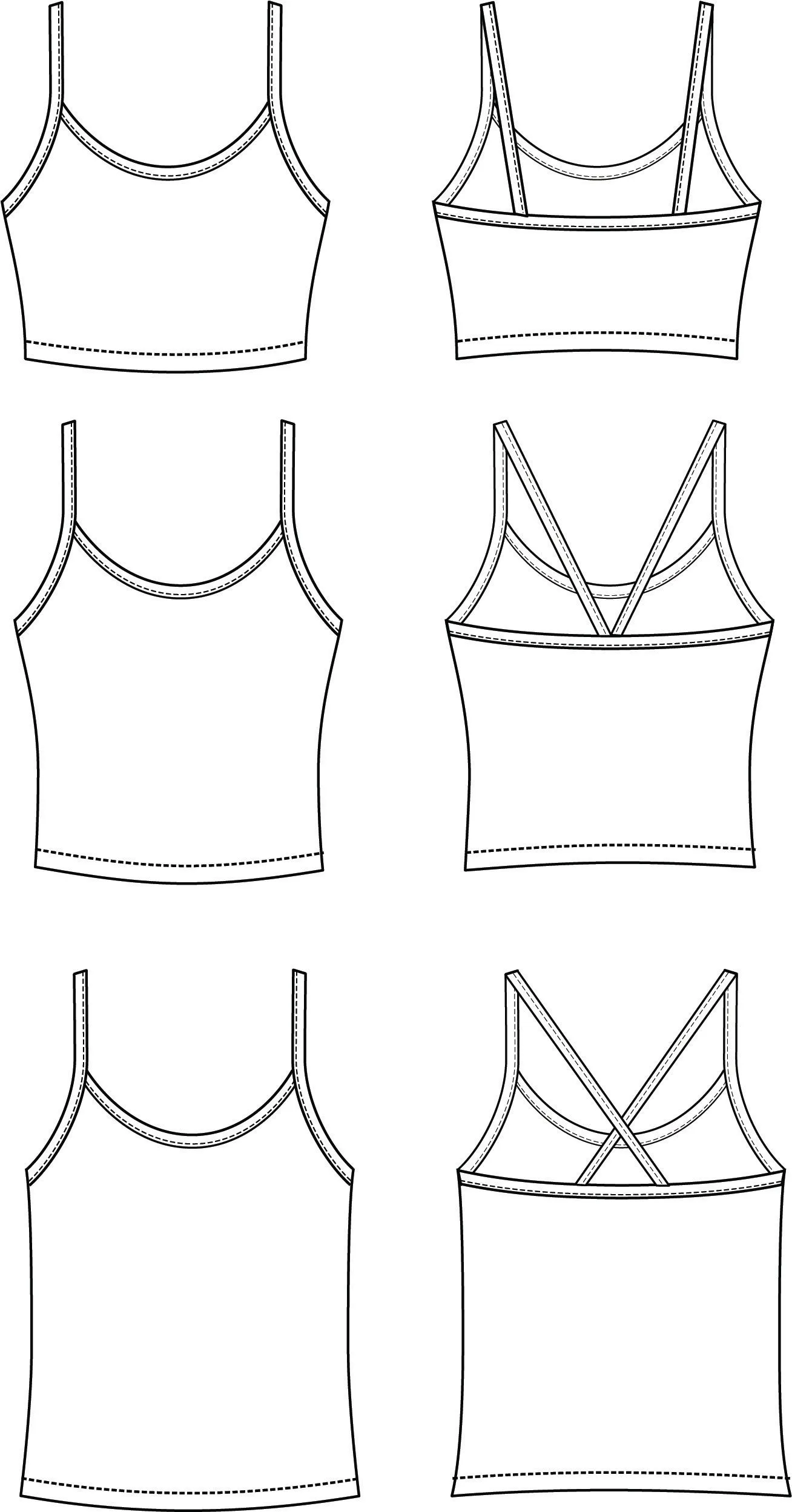 Cami Tank PDF Pattern Sizes B - M