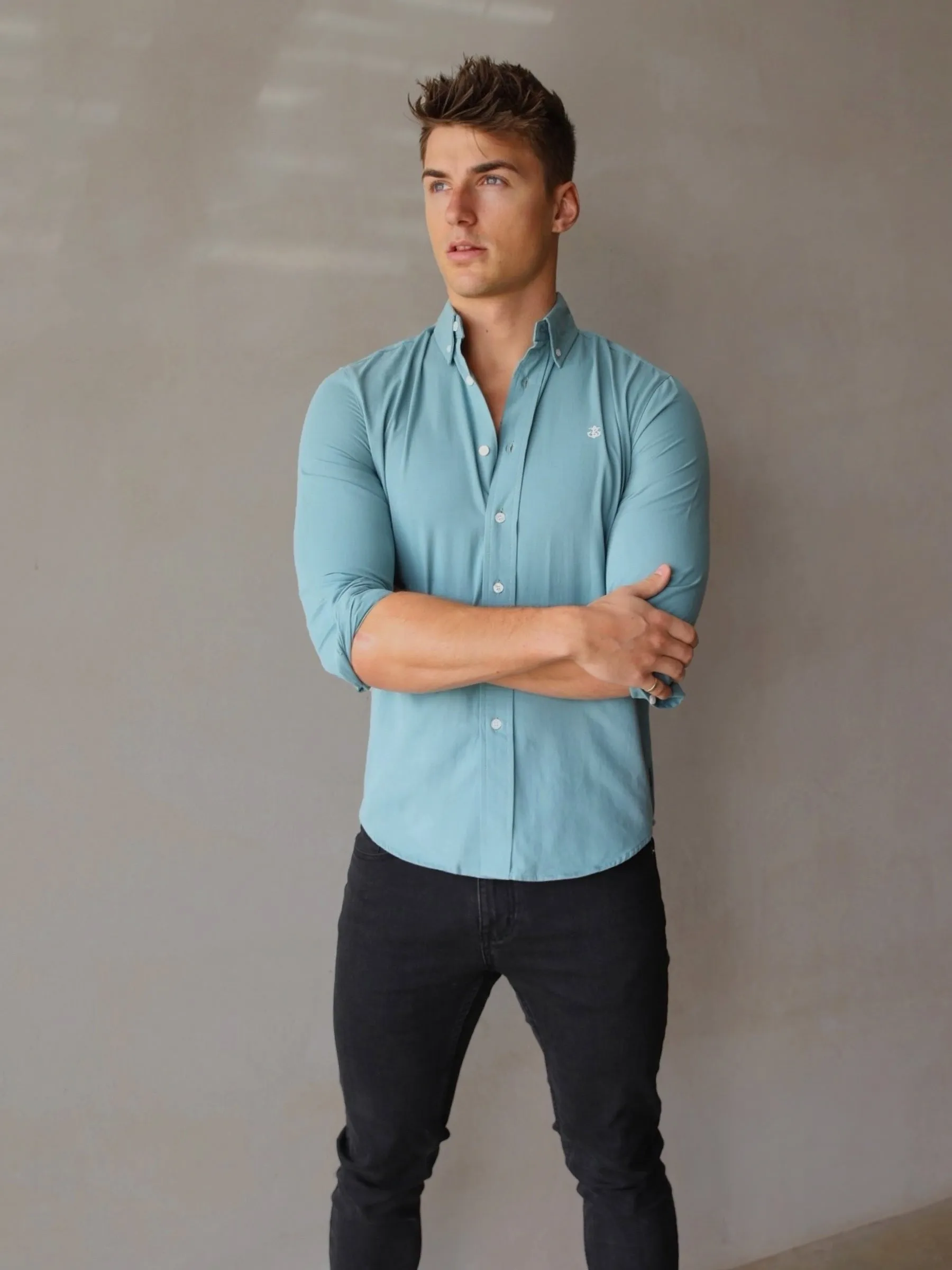 Carson Slim Fit Shirt - Sea Green