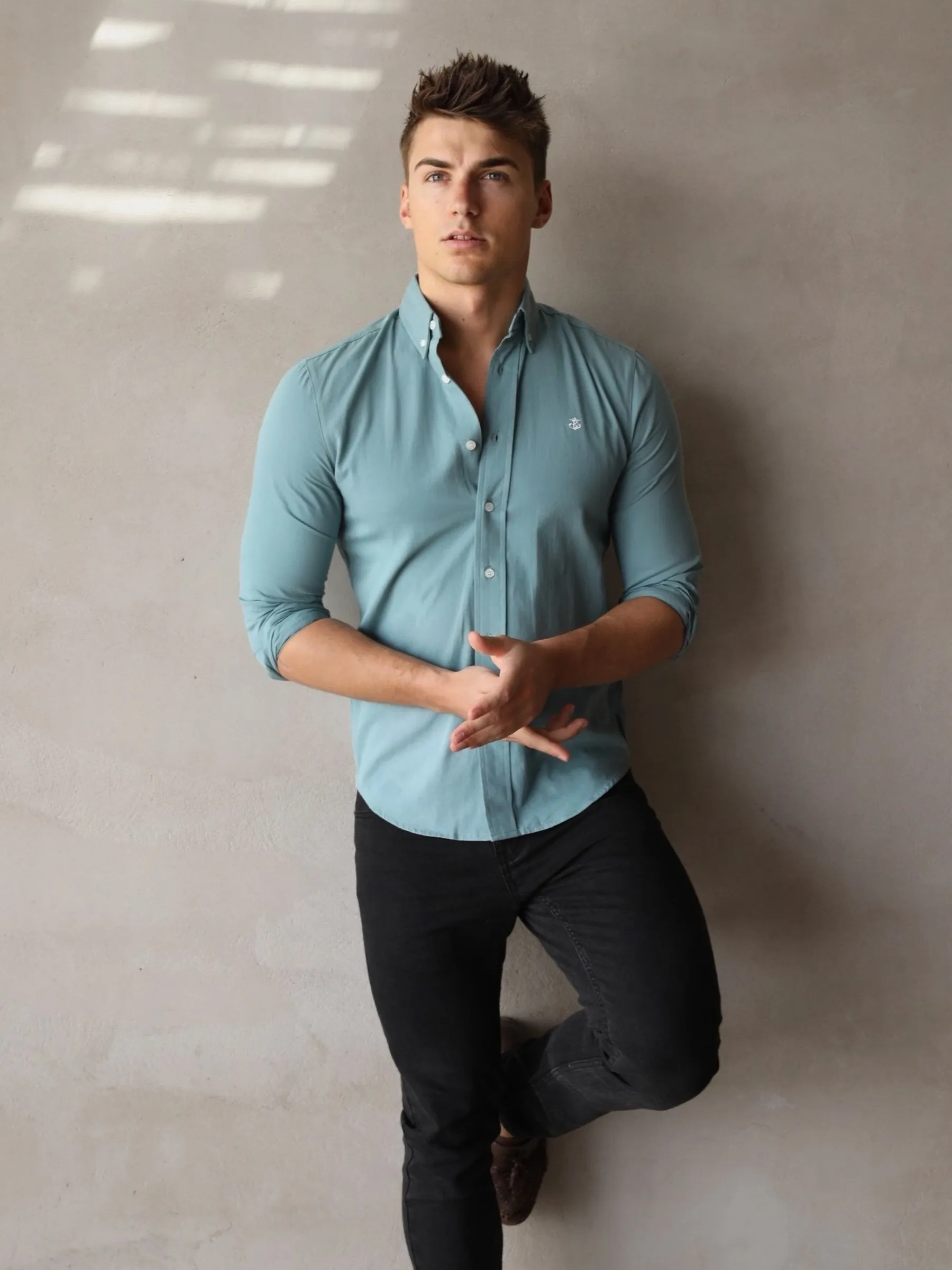 Carson Slim Fit Shirt - Sea Green