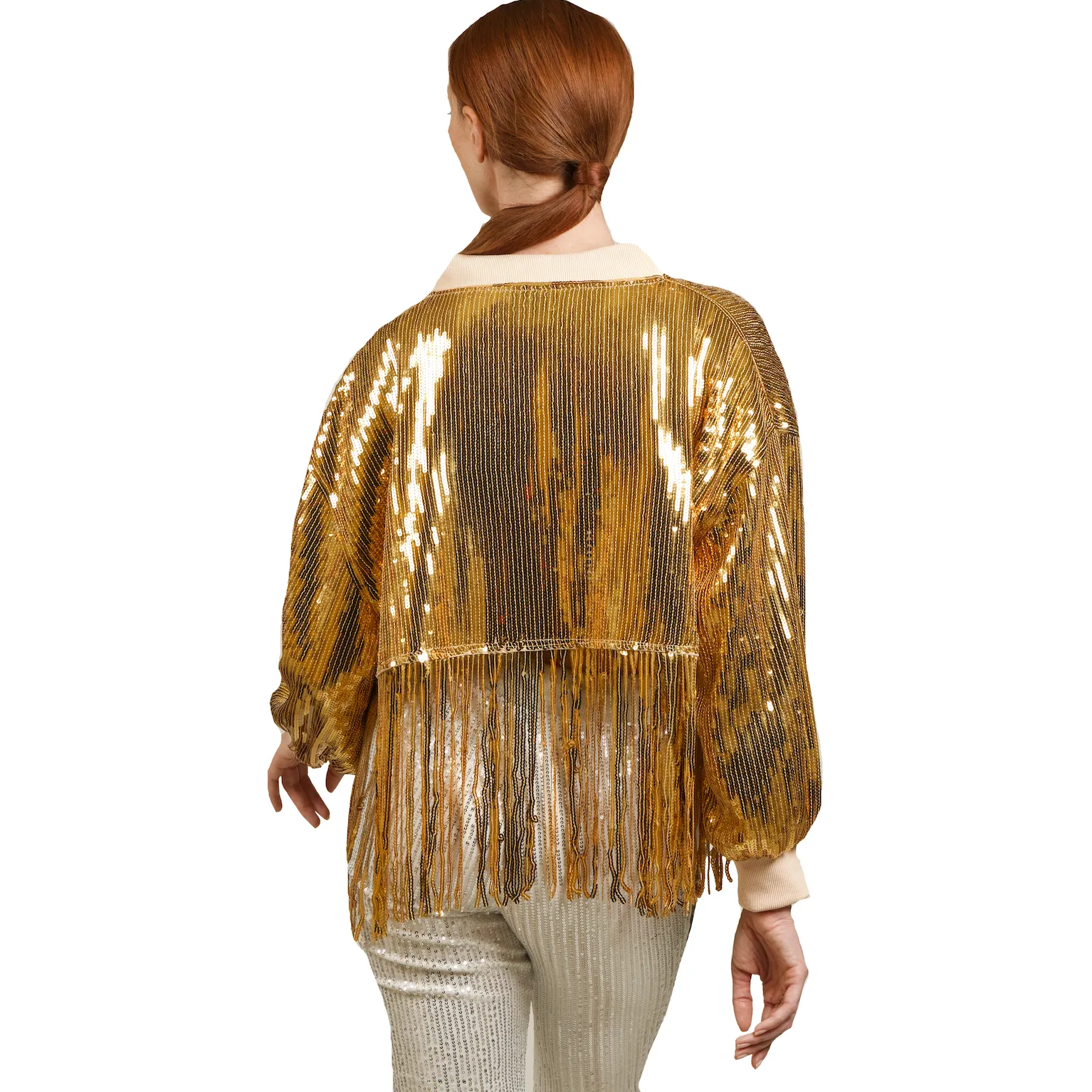 Cherilyn Sequin Fringe Jacket