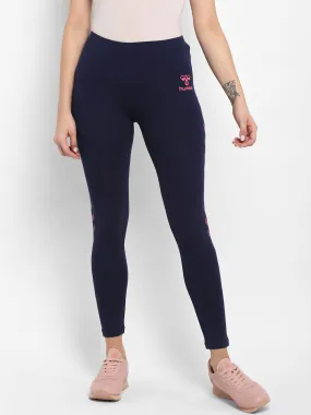 Christina Women Cotton Navy Blue Tight