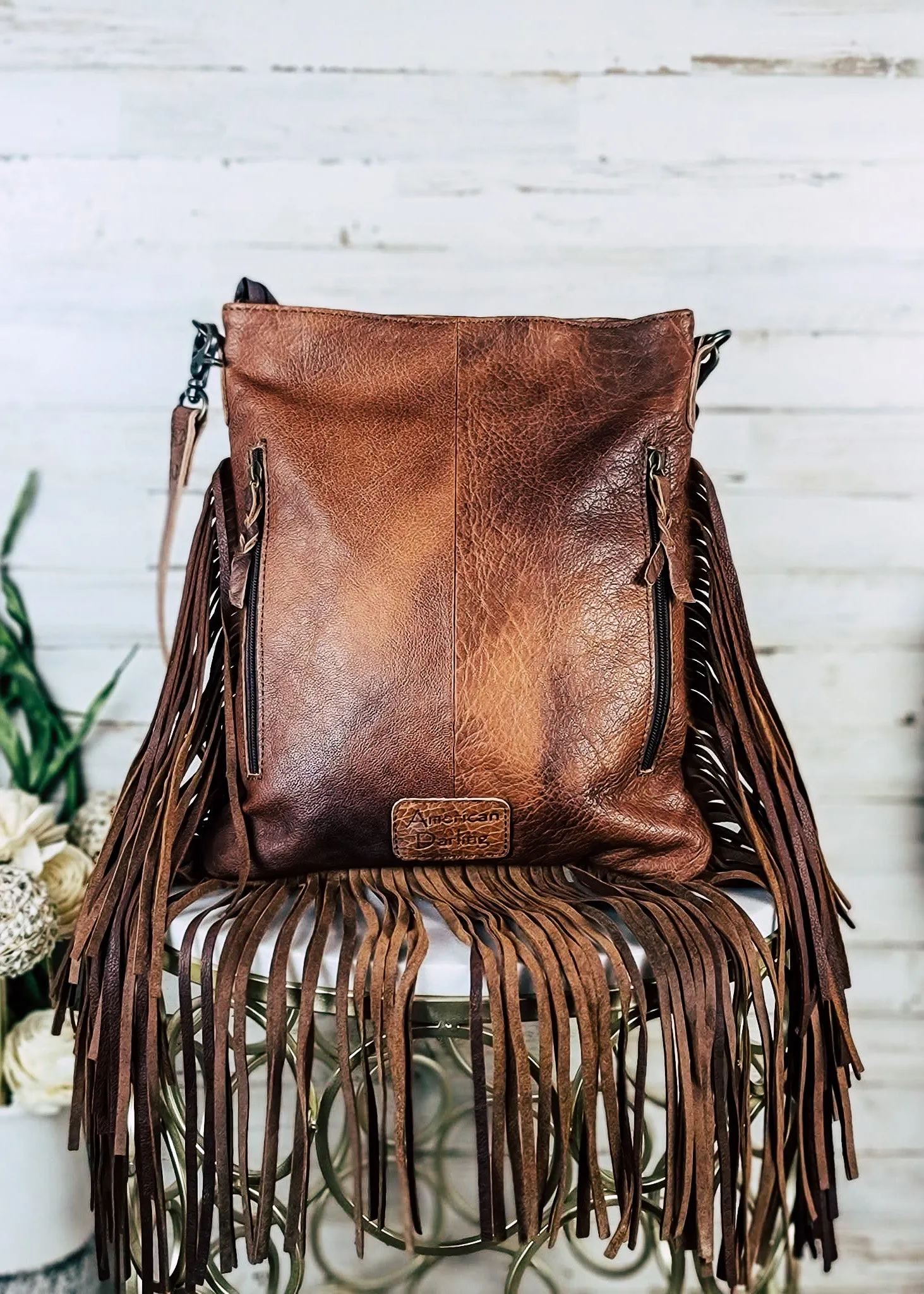 Concealed Carry Thunderbird Fringe Crossbody Handbag