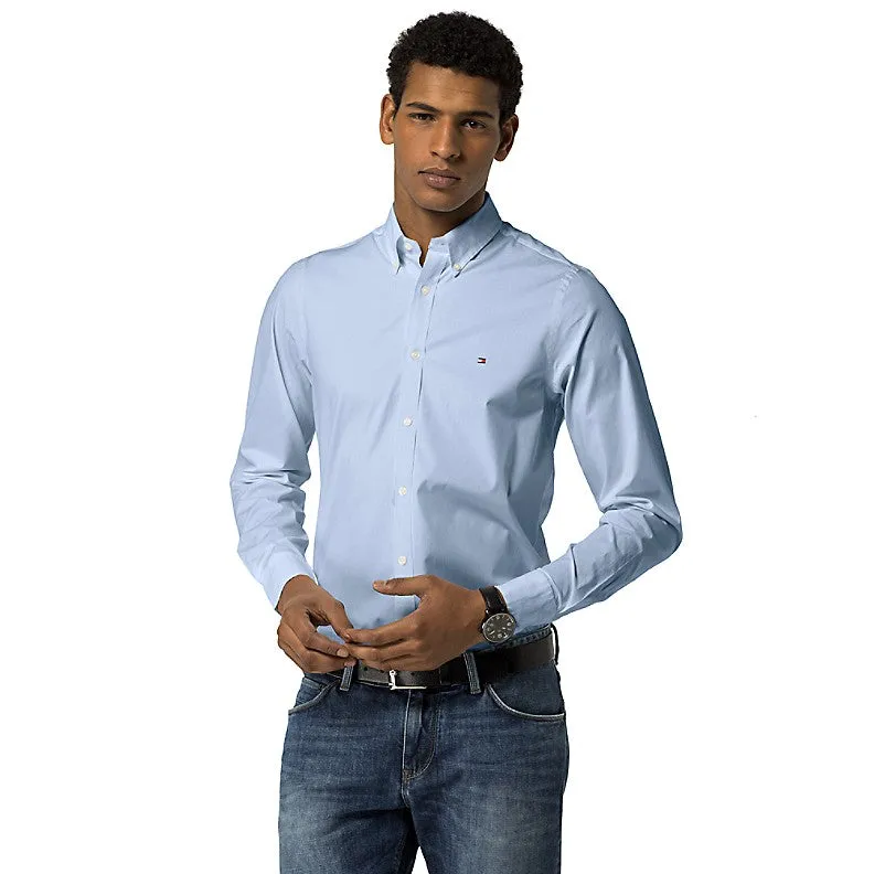 Cotton Poplin Stretch Slim Fit Shirt