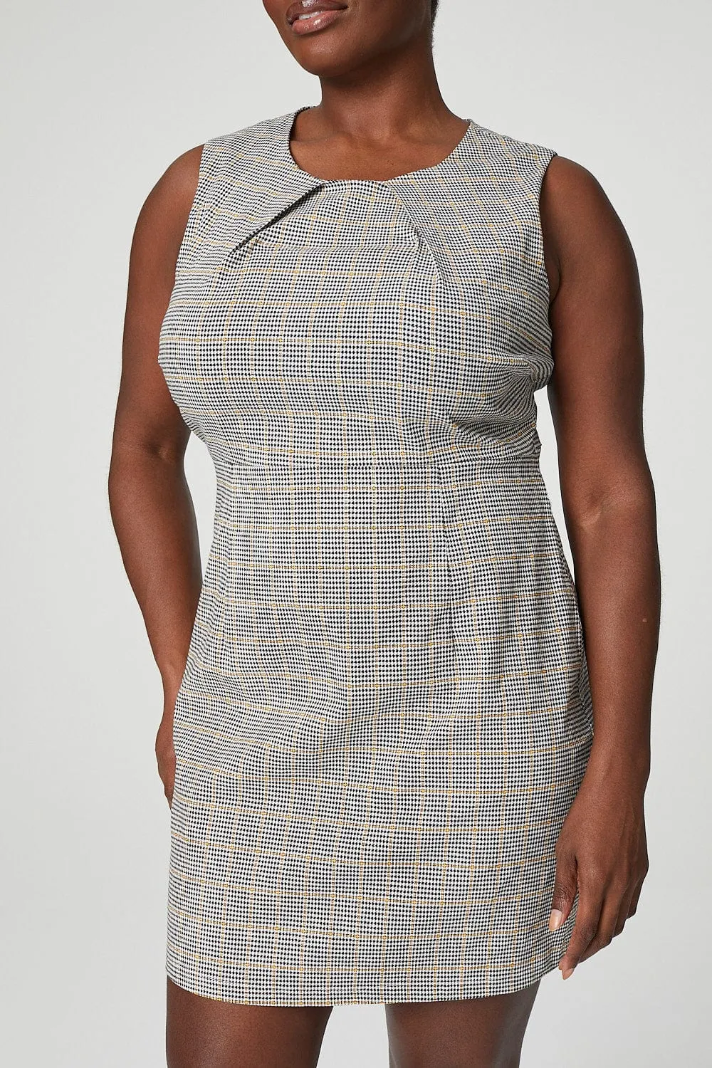 Curve Checked Shift Dress