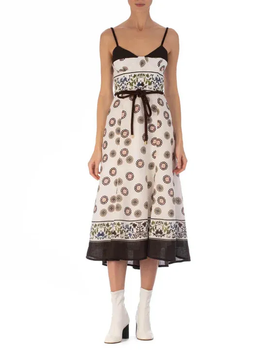 Dalil Dress in Multi Sepia Floral