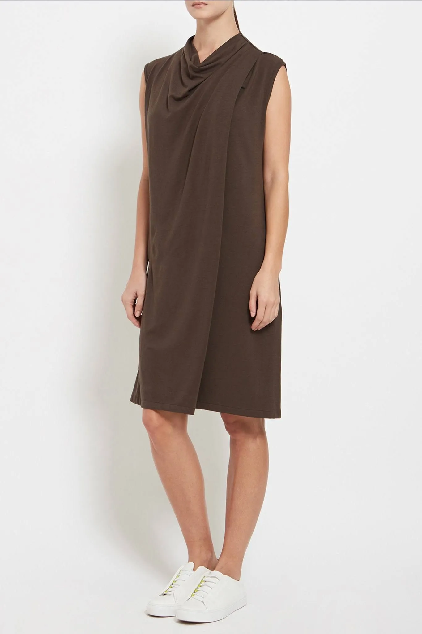 Davina Dress: Cotton-Blend Jersey Wrap Dress