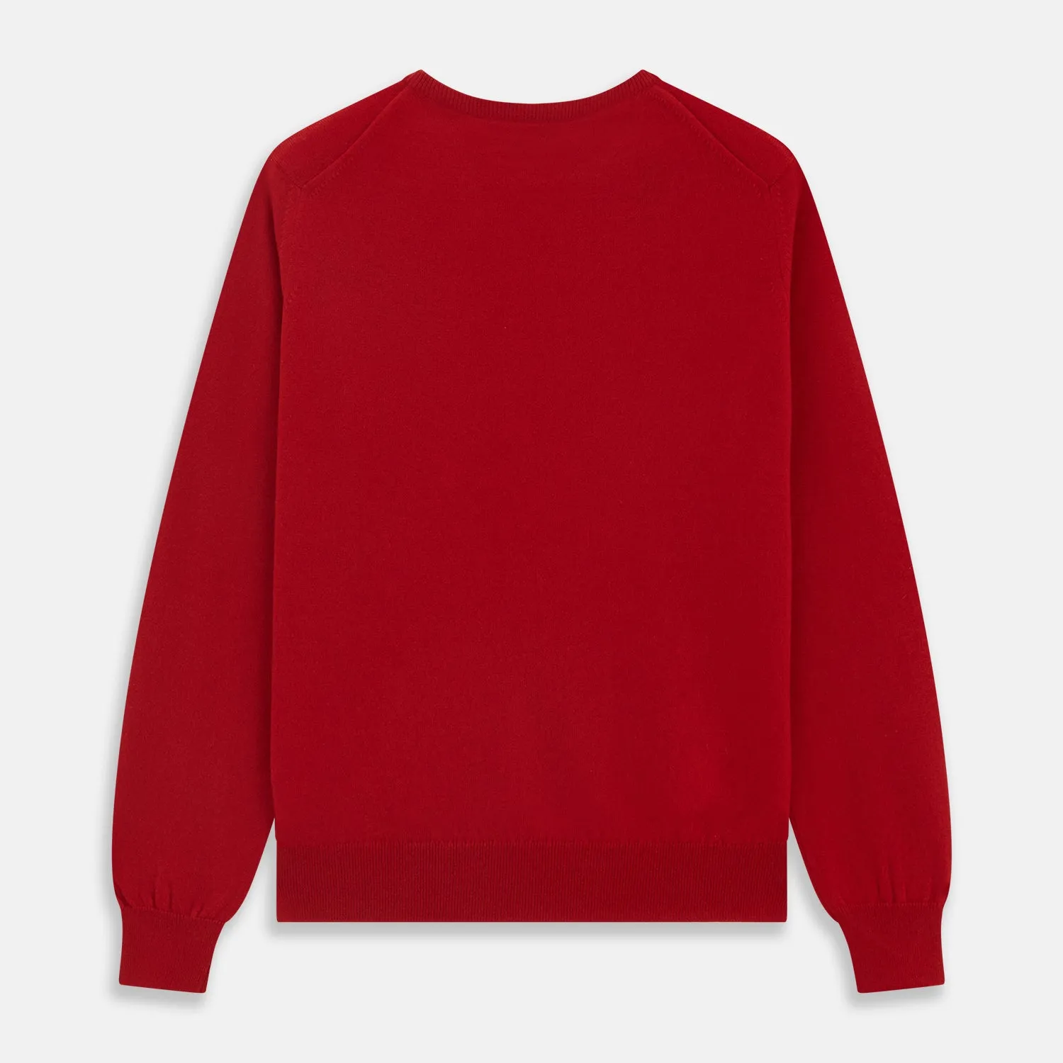 Deep Red Crew Neck Cashmere Jumper