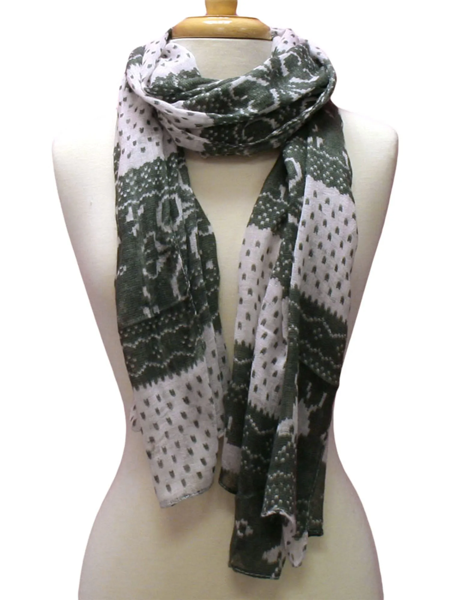 Deer Print Lightweight Scarf Wrap