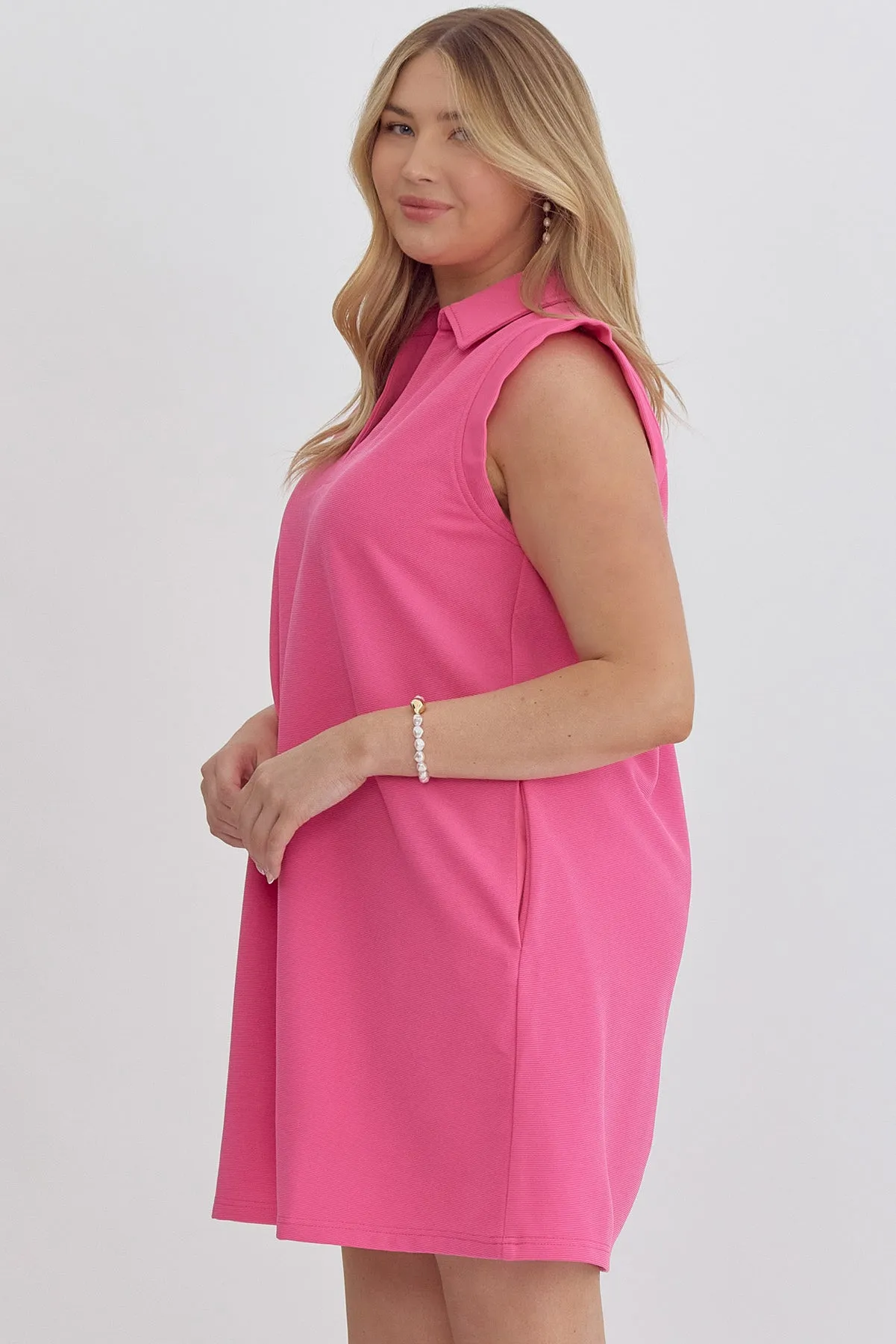 Delightful Dreams Fuchsia Sleeveless Dress