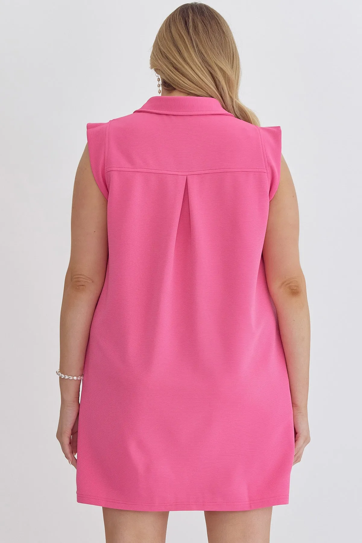 Delightful Dreams Fuchsia Sleeveless Dress