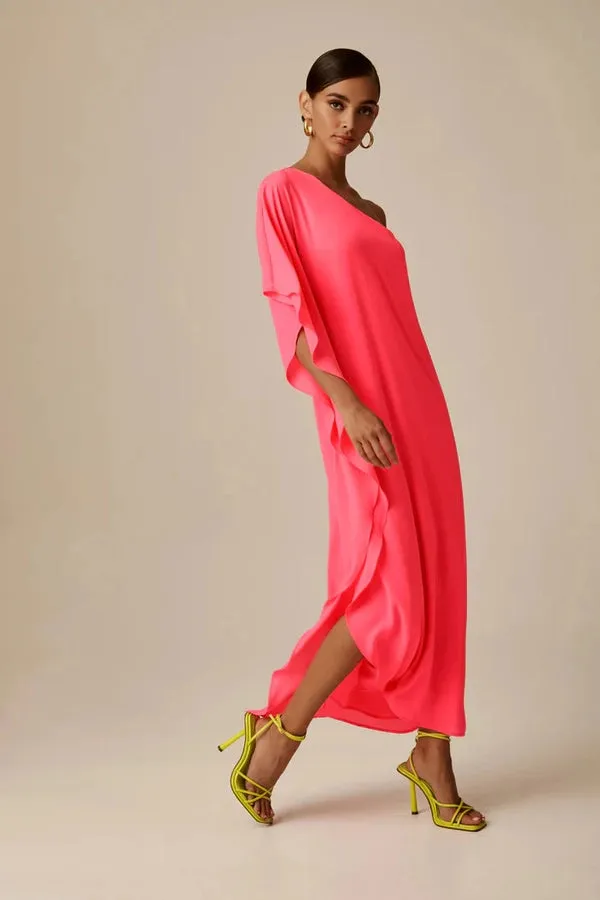 Draped One Shoulder Maxi Dress