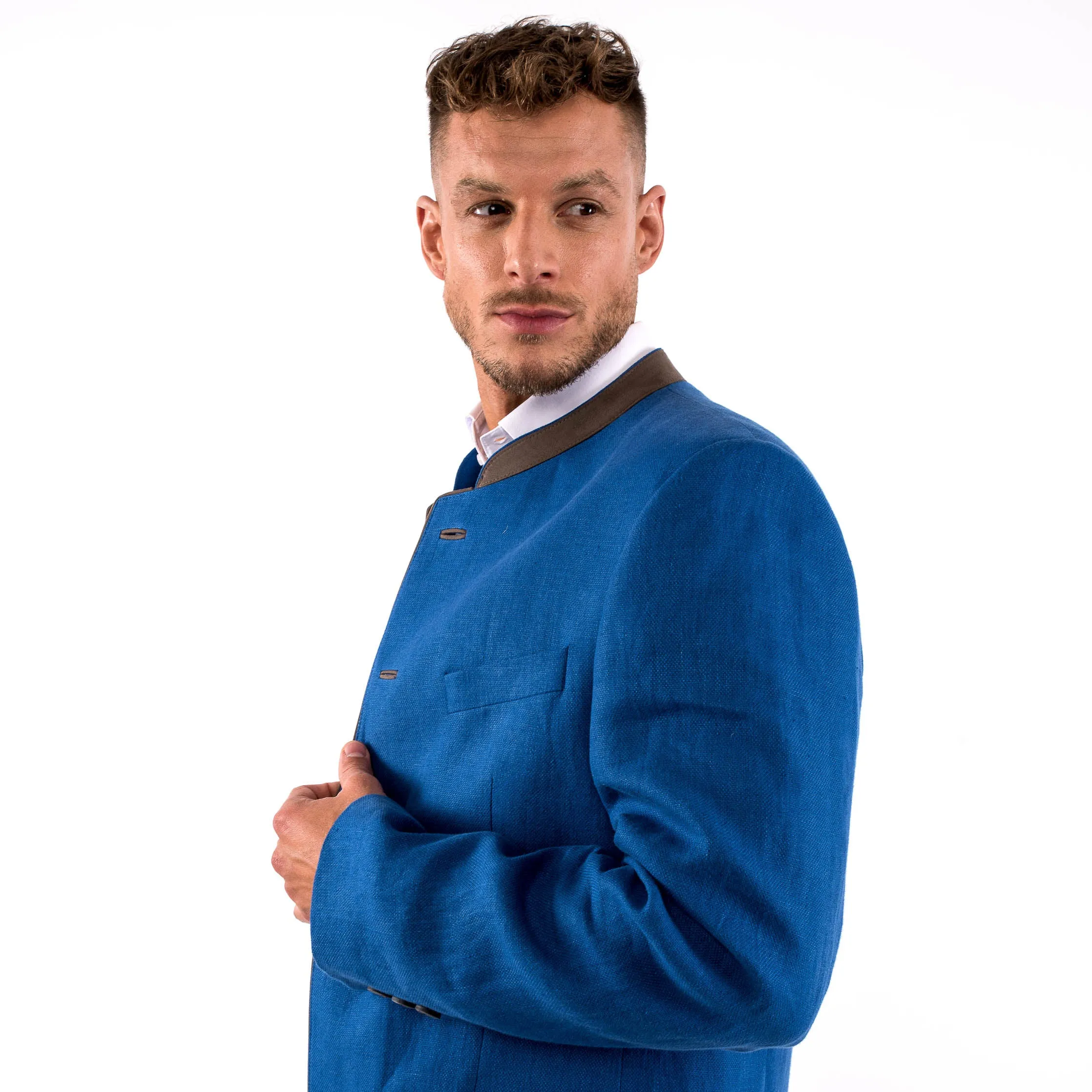 Edward - Blue Linen Jacket