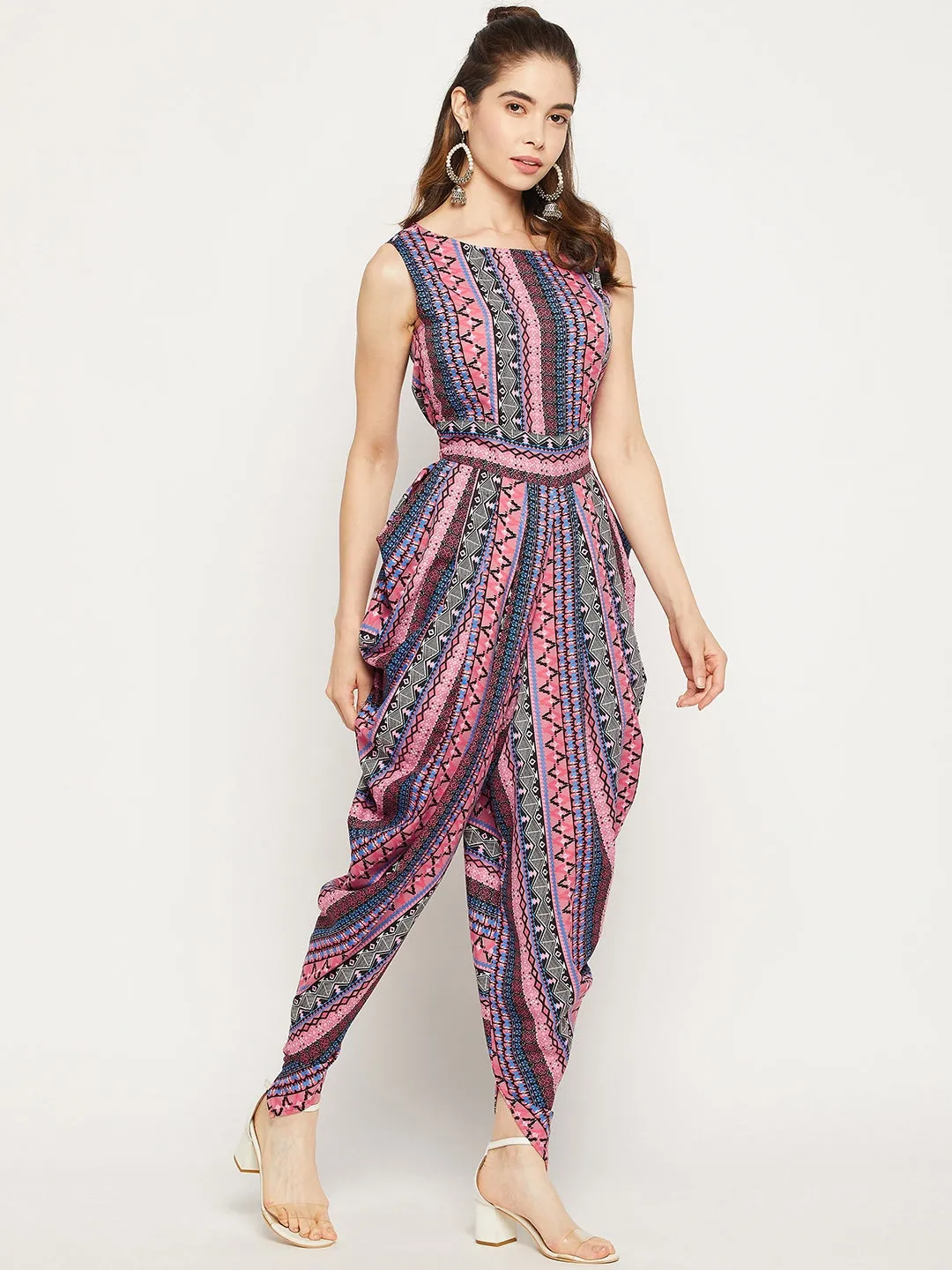 Elasticated Ethnic Dhoti Jumpsuit