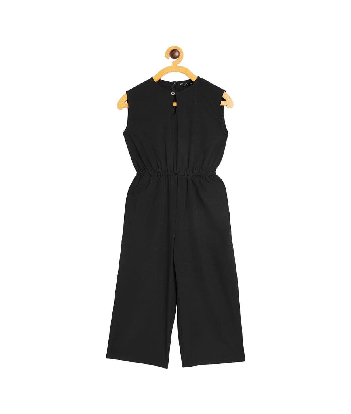 Elasticated Key-hole Jumpsuit for Girls