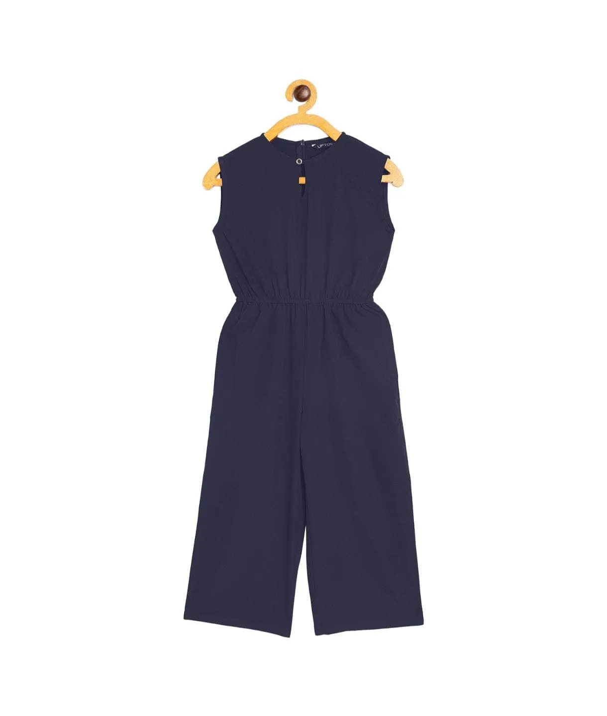 Elasticated Key-hole Jumpsuit for Girls