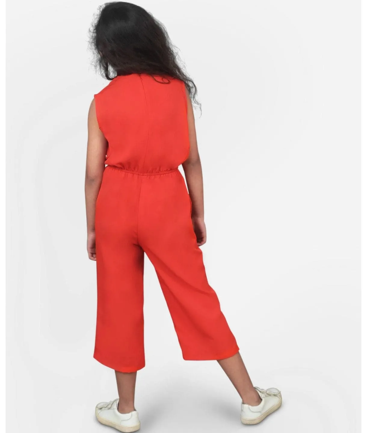 Elasticated Key-hole Jumpsuit for Girls