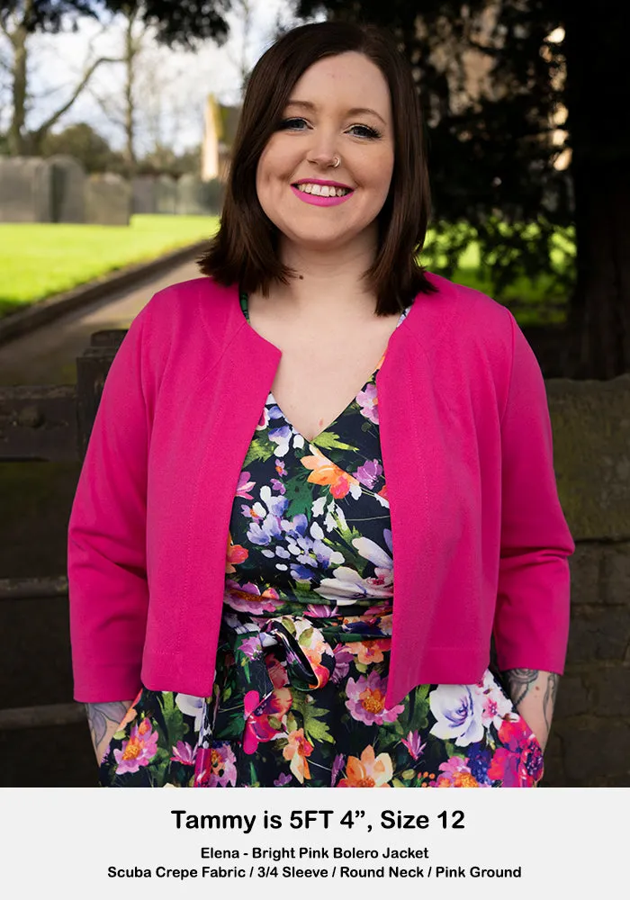 Elena Bright Pink Bolero Jacket