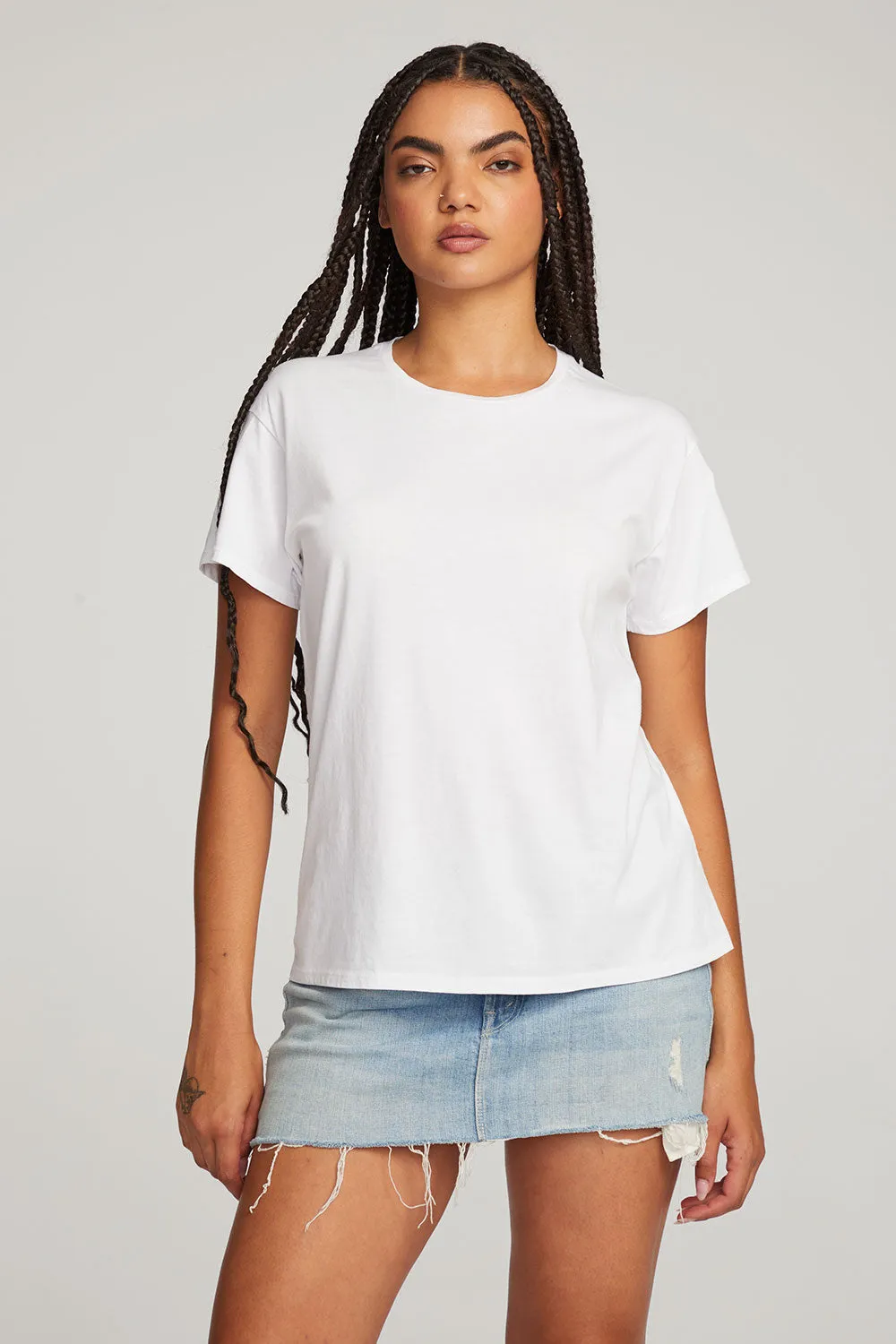 Everyday Essential White Crew Neck Tee