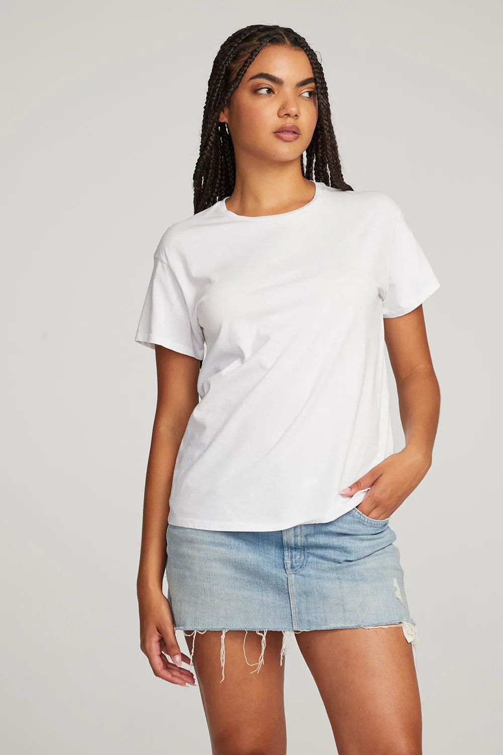 Everyday Essential White Crew Neck Tee