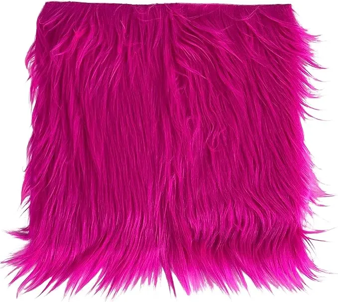 FabricLA Faux Fur Fabric - 8 Pieces Square Fur Material Fabric - 10" X 10" Inches (25cm x 25cm) - Shaggy Fur Patches Fabric Cuts Chair Cover Seat Cushion for DIY Craft -Multi-Colored