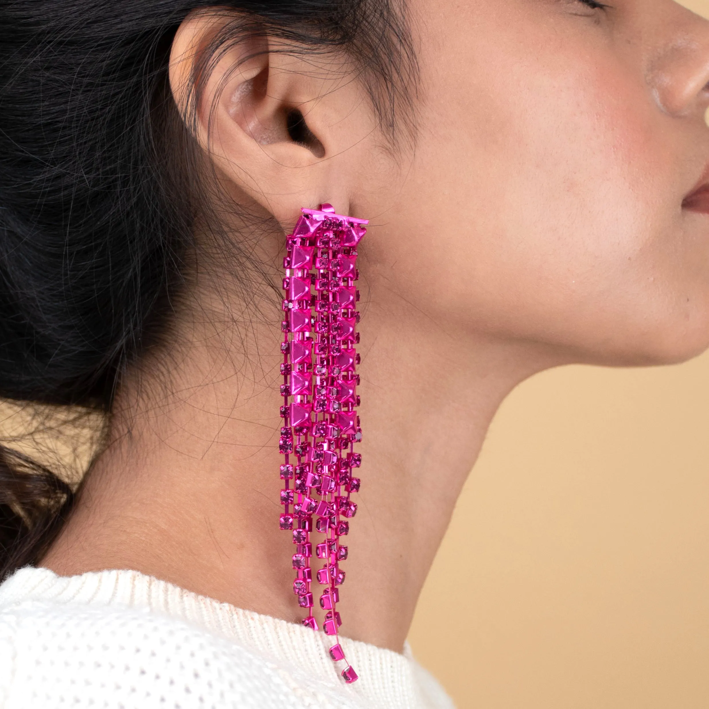 Funky Fusion Fringe Statement Earrings