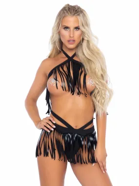 Get Wild Fringe Bikini Set