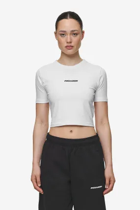 Ines Cropped Baby Tee White Black Gum