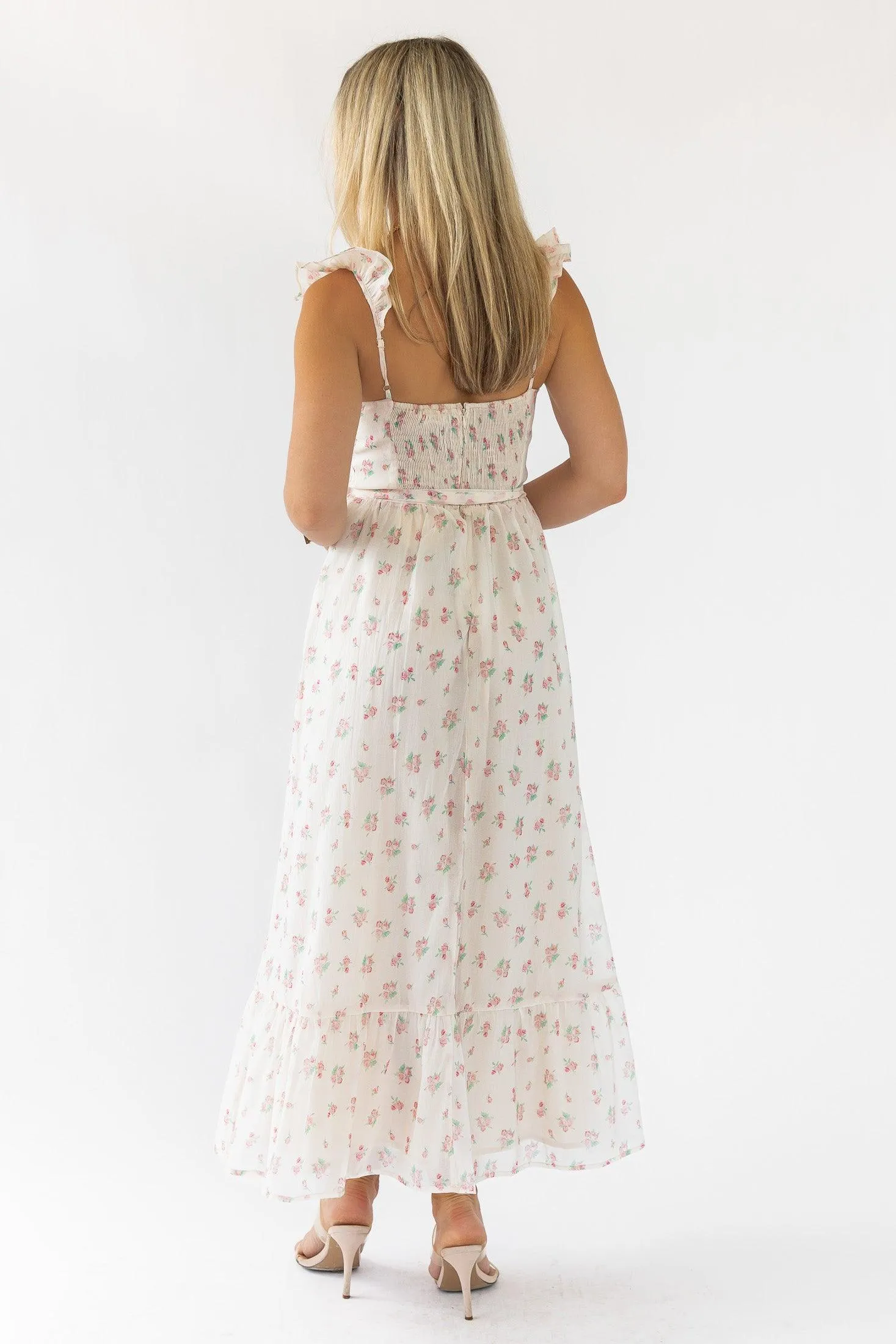 Jesse Blush Floral Corset Dress