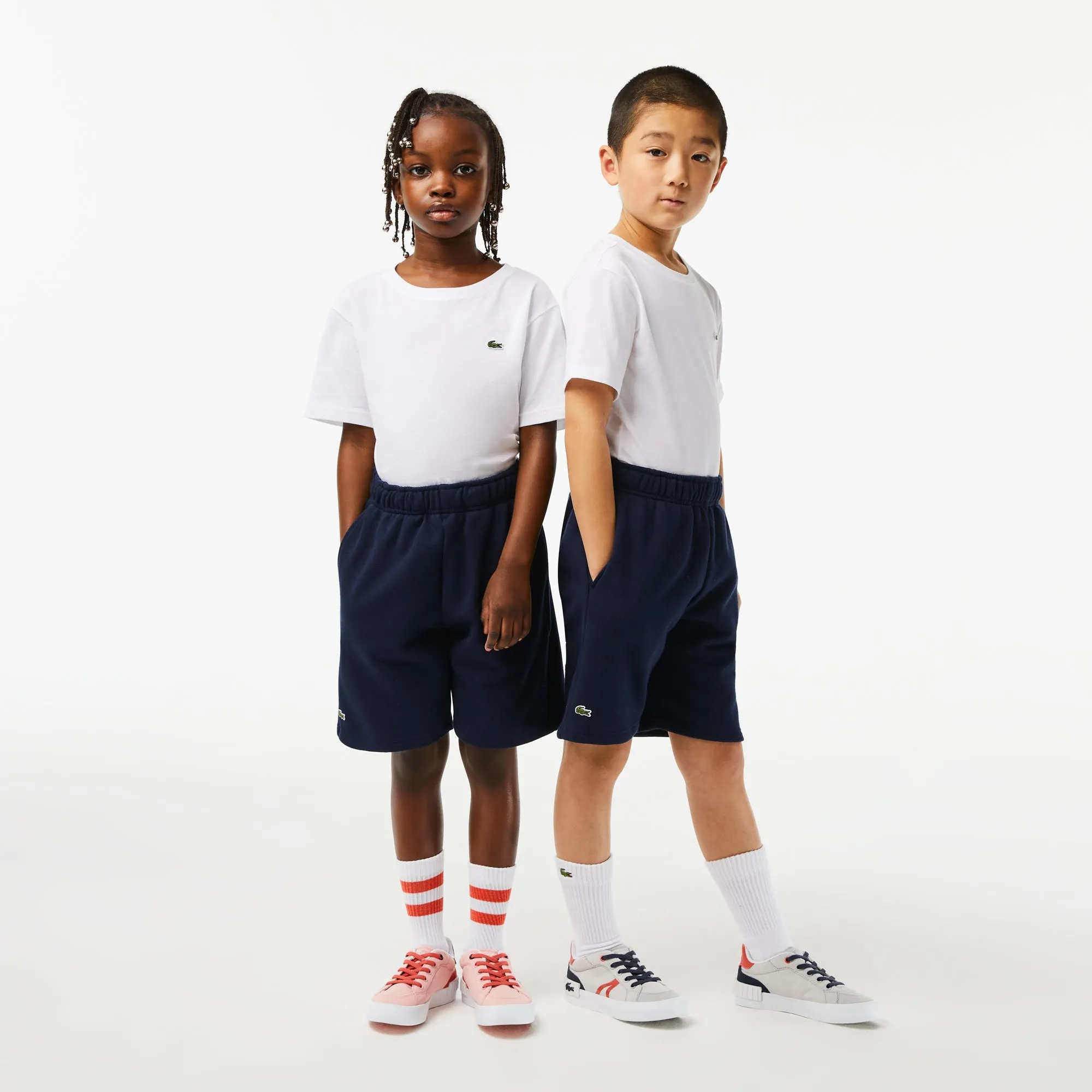 Kids' Lacoste Organic Brushed Cotton Fleece Shorts