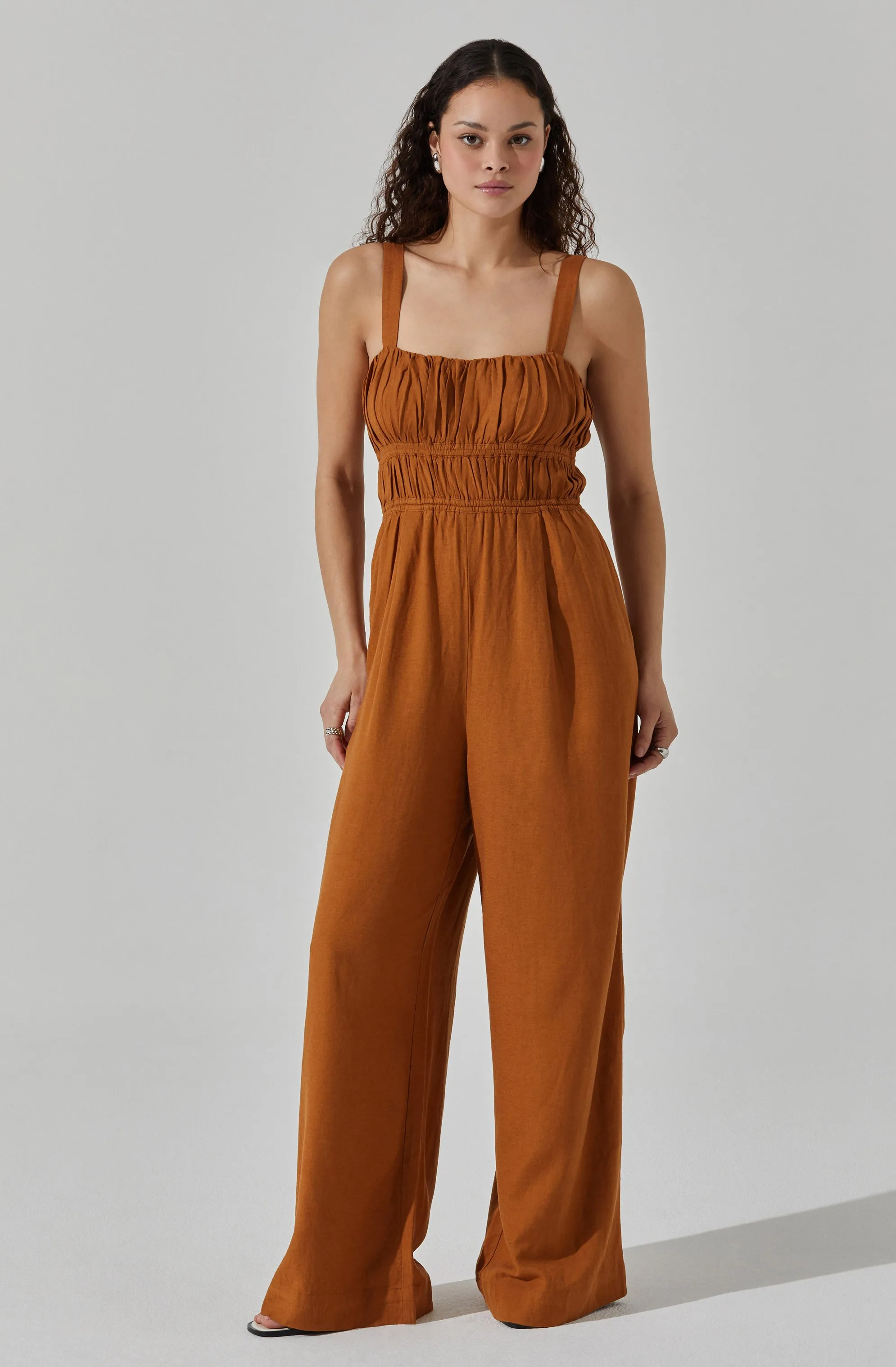 Linen Tie Back Jumpsuit