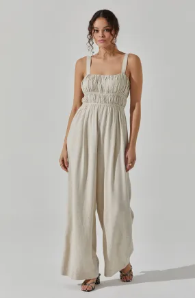 Linen Tie Back Jumpsuit