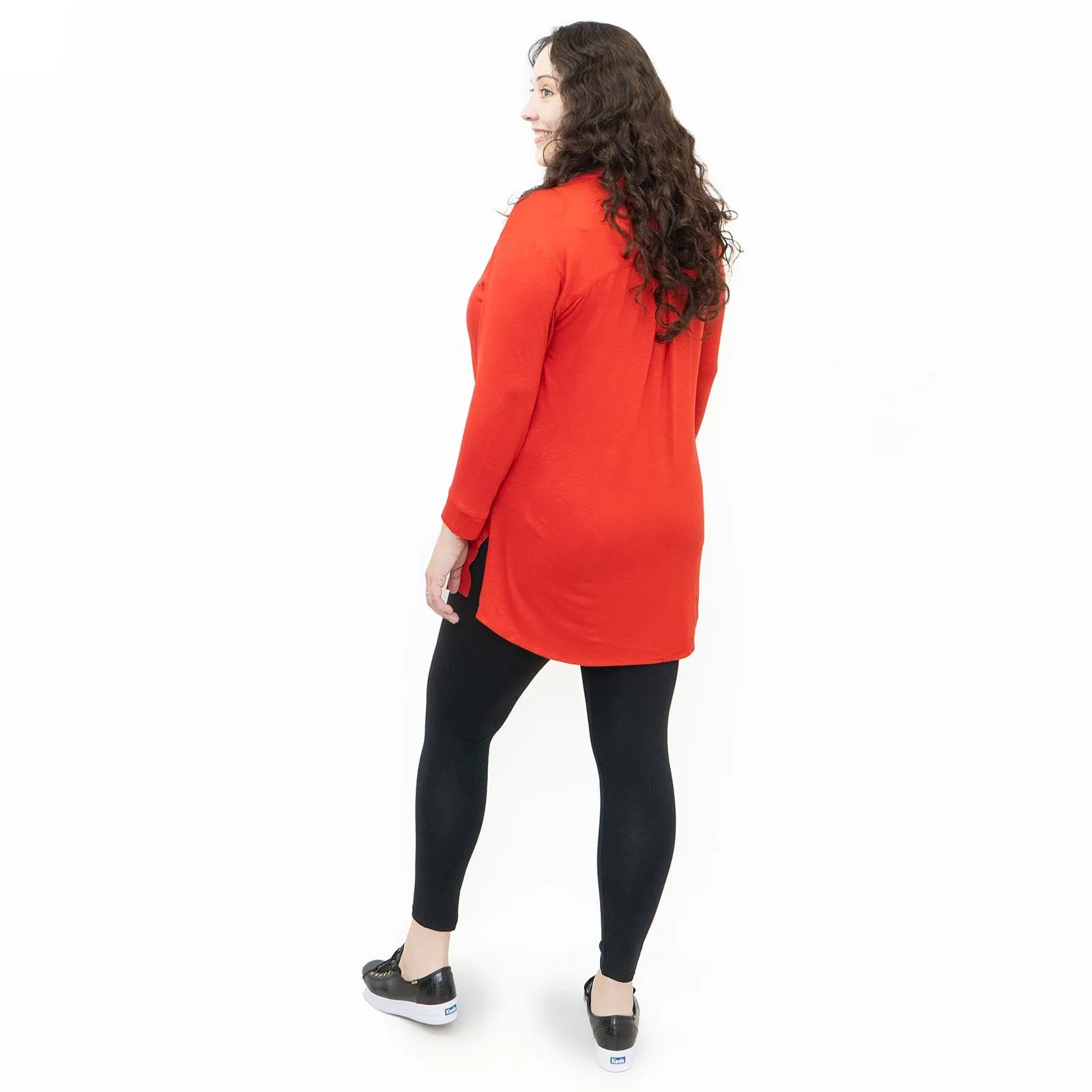 Live Unlimited Curvy Ladies Plus Size Loose Relaxed Fit Long Sleeve Flare Tops