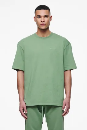 Logo Oversized Tee Vintage Washed Cypress Green Gum