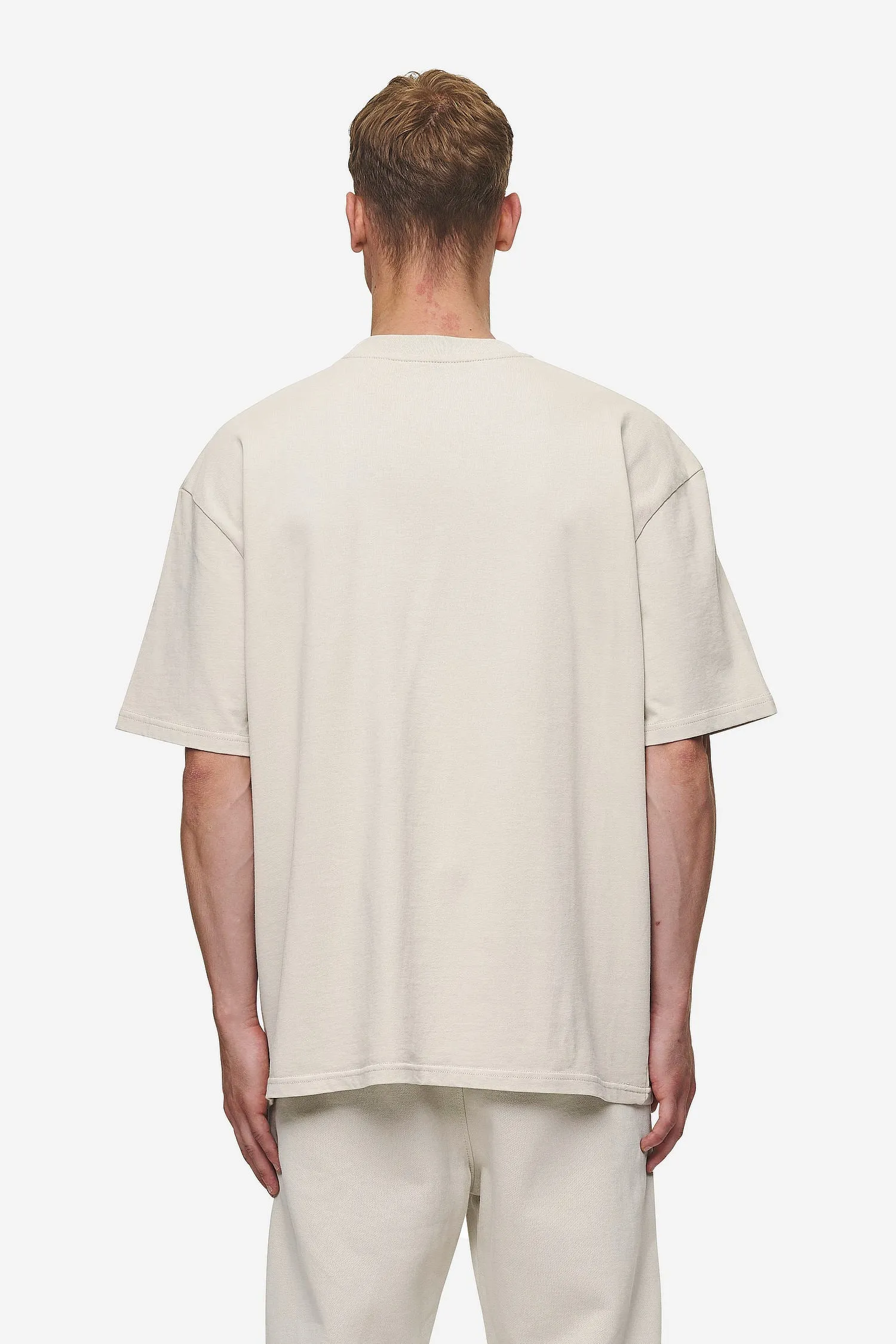 Logo Oversized Tee Washed Light Beige