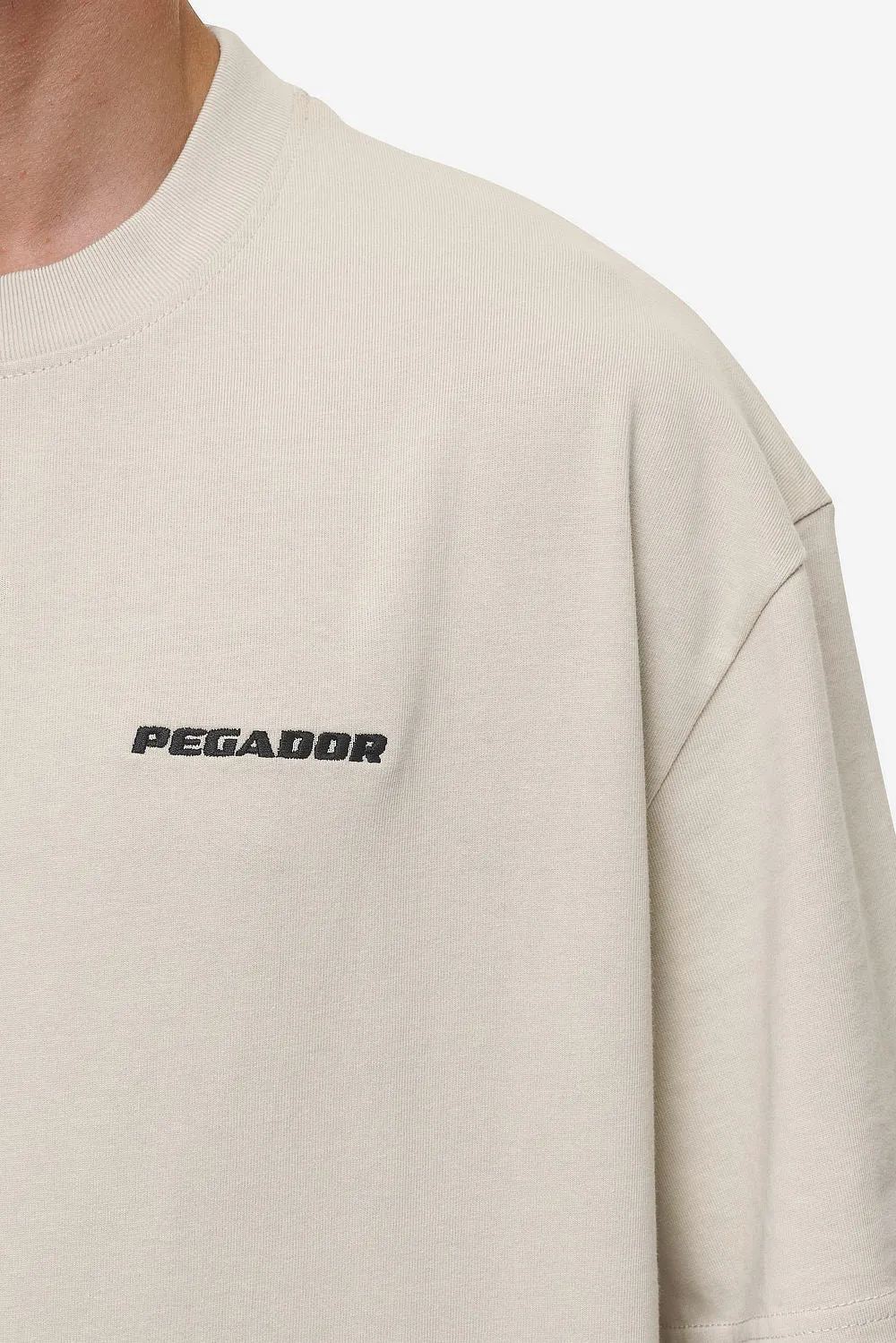 Logo Oversized Tee Washed Light Beige