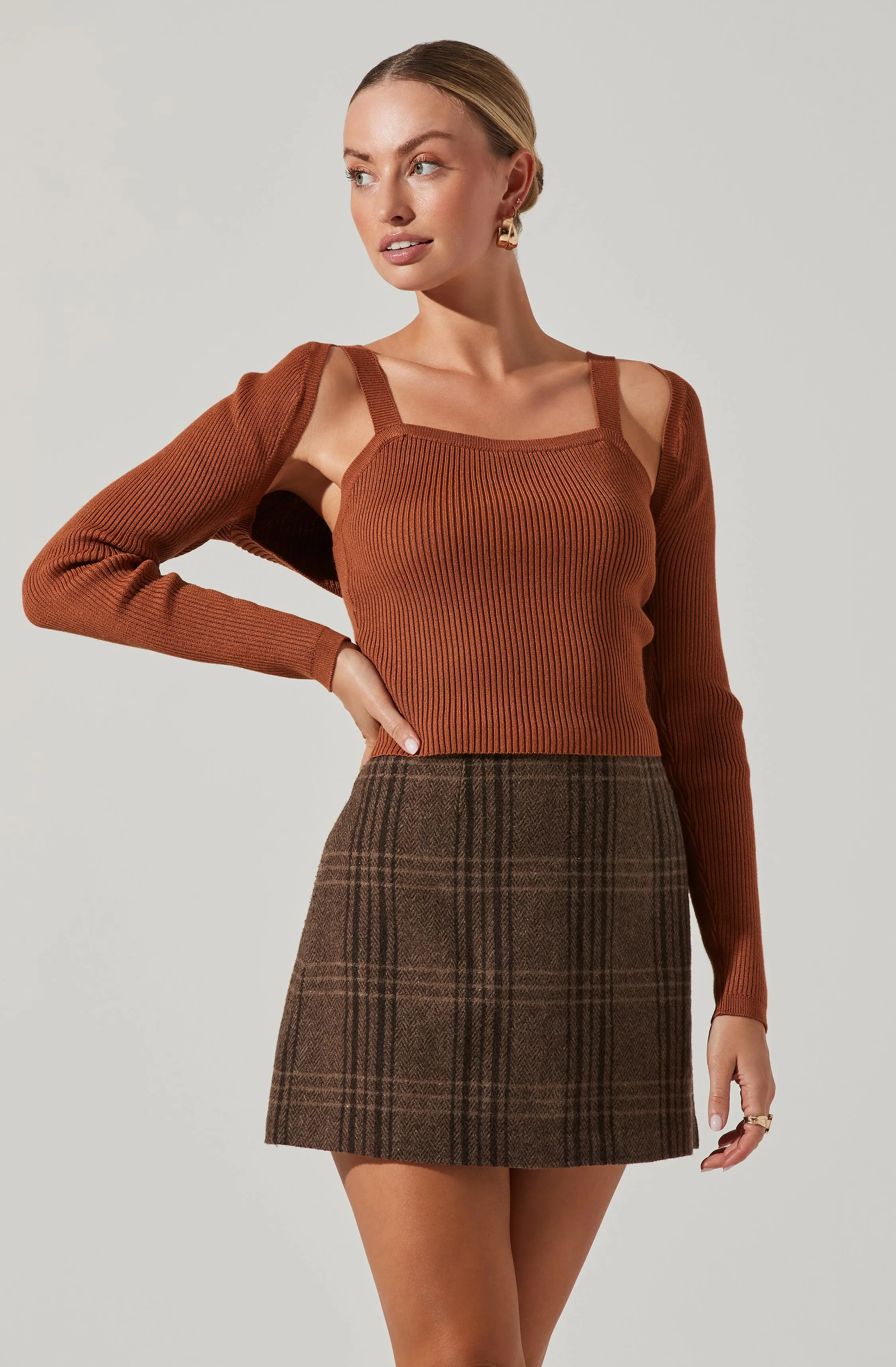 Long Sleeve Bolero Knit Top