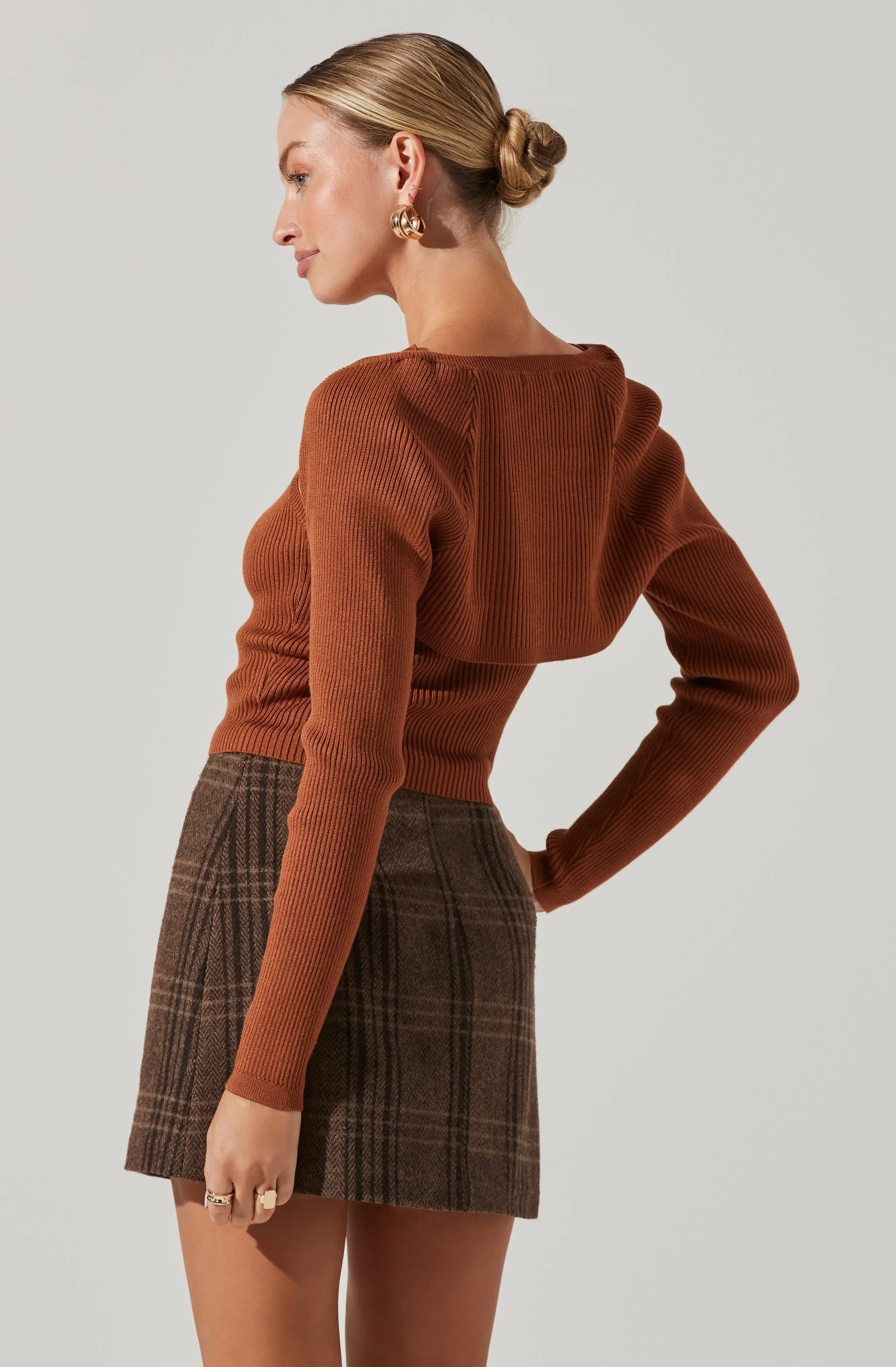 Long Sleeve Bolero Knit Top