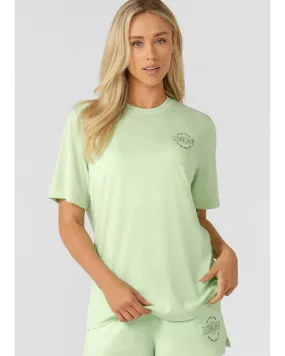 Lorna Jane Active Living Weekender Relaxed T-Shirt - Ice Green