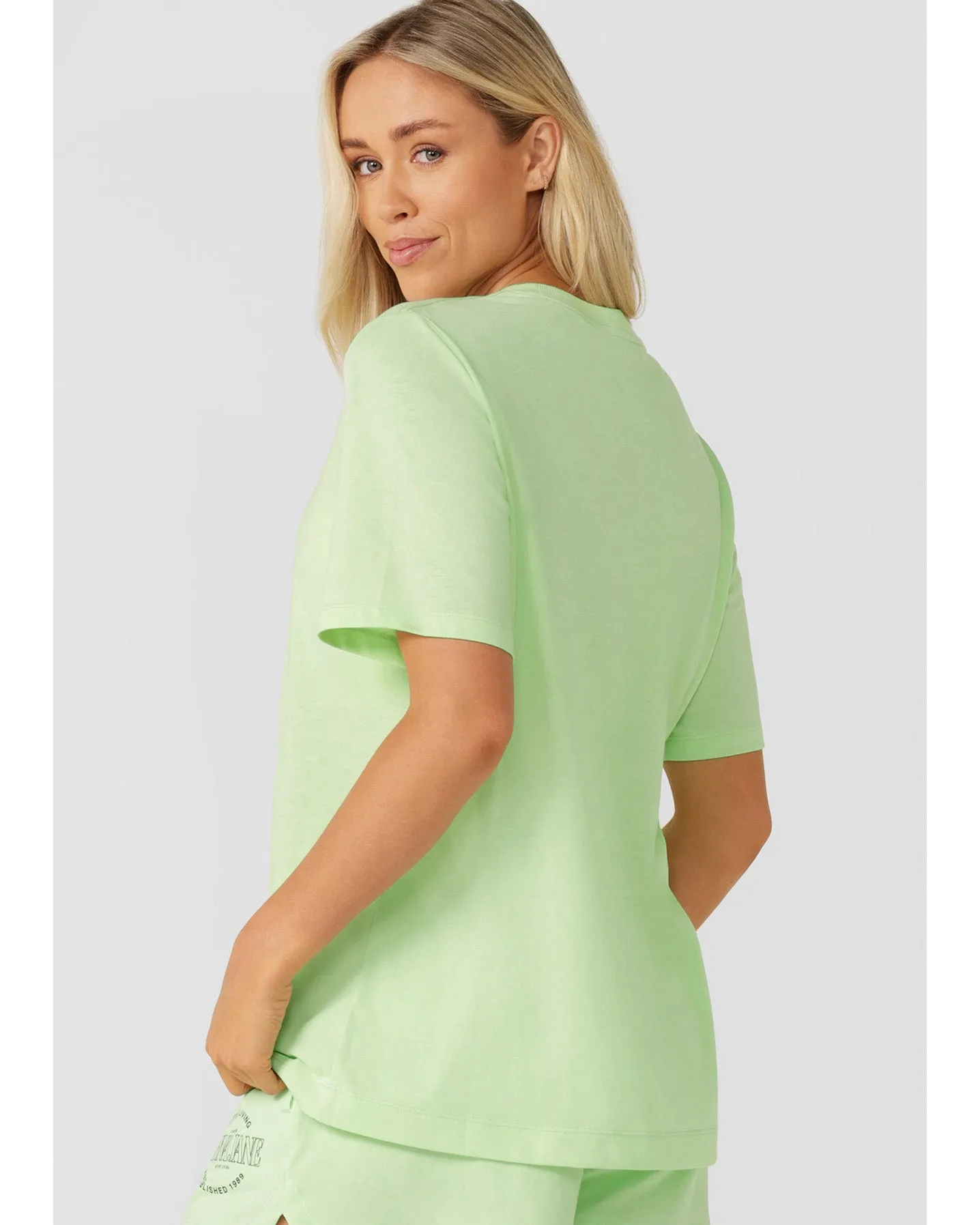 Lorna Jane Active Living Weekender Relaxed T-Shirt - Ice Green