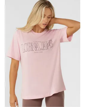 Lorna Jane Active Living Weekender Relaxed T-Shirt - Sweet Pink