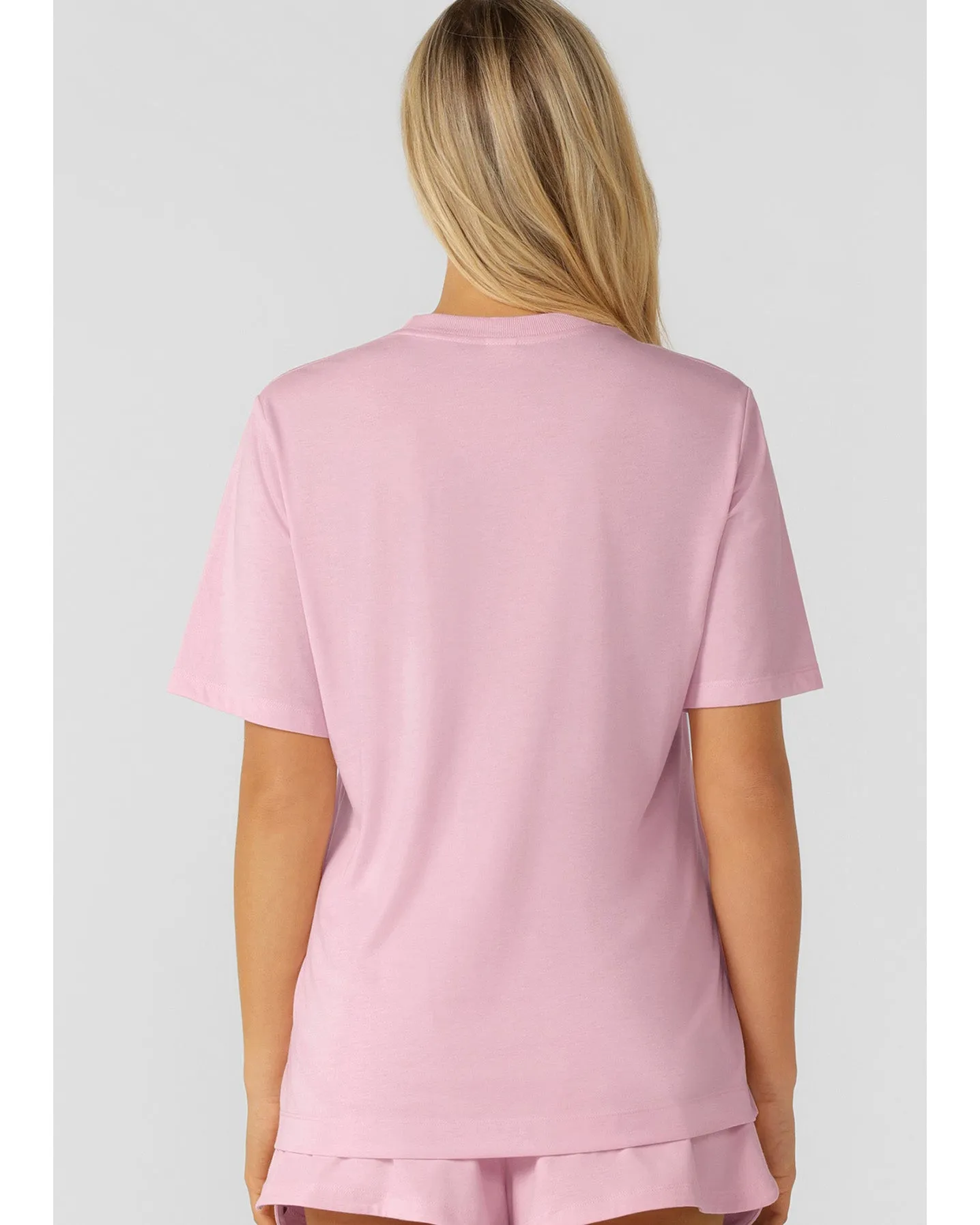 Lorna Jane Active Living Weekender Relaxed T-Shirt - Sweet Pink