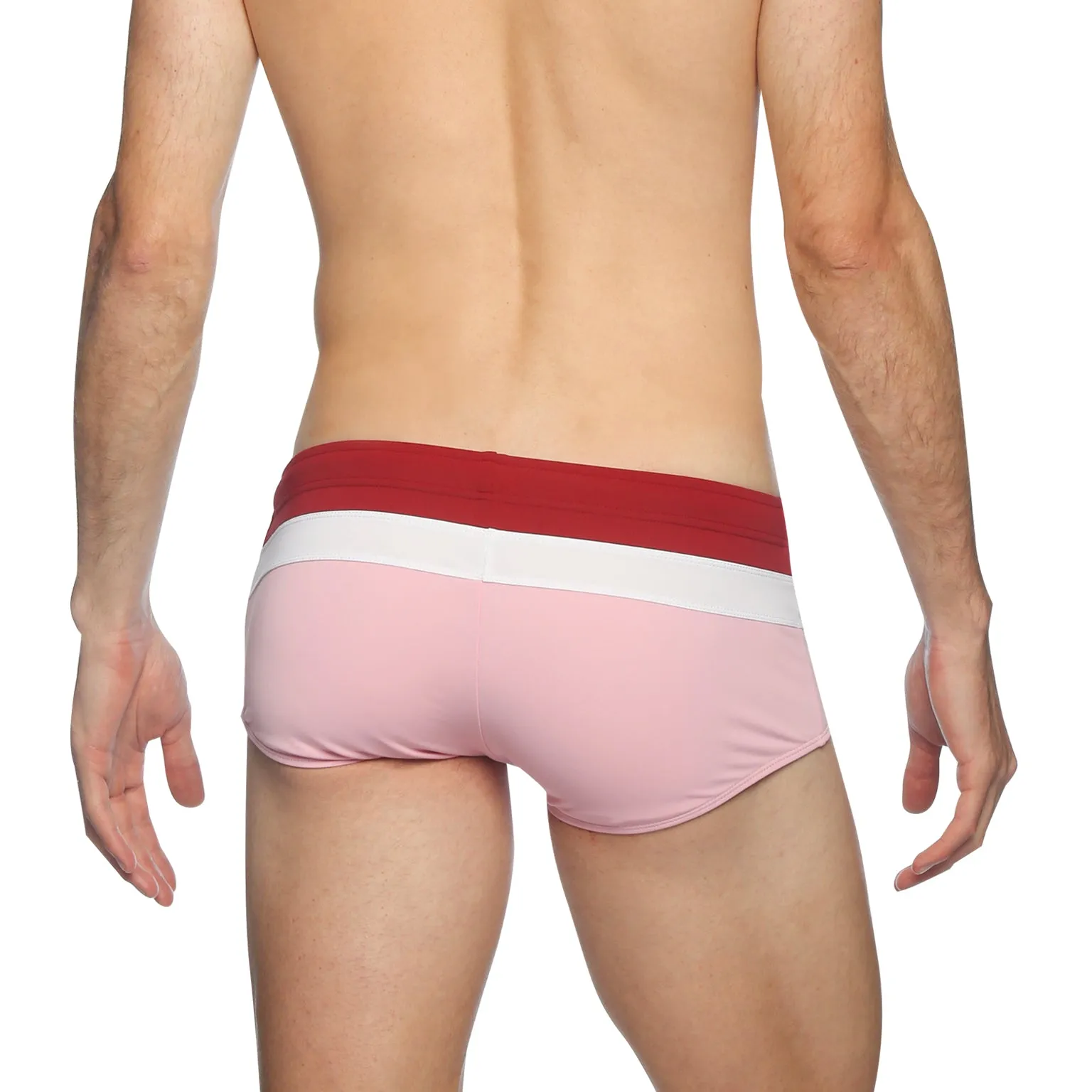 Maroon/Valentine Colorblock Corcovado Brief