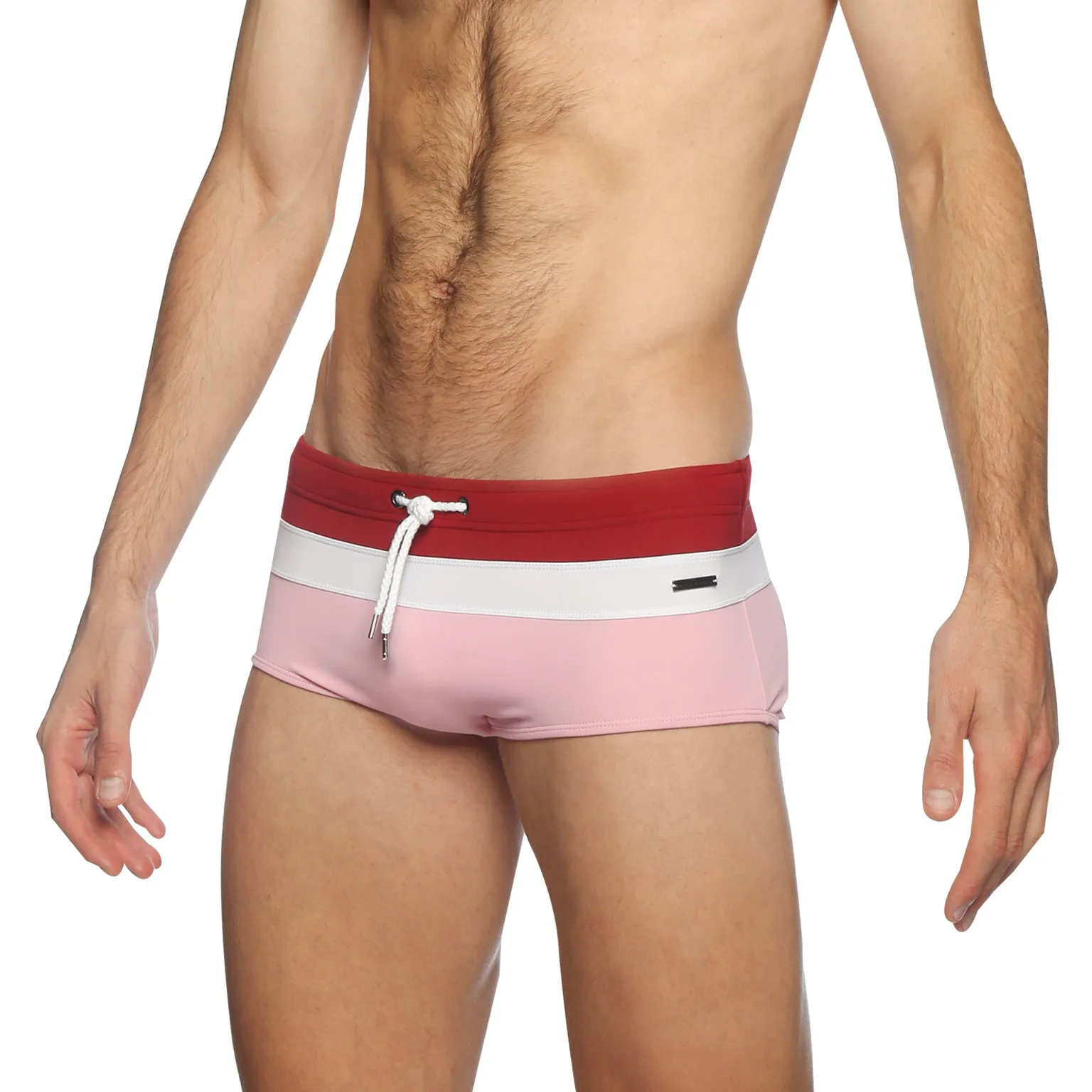 Maroon/Valentine Colorblock Corcovado Brief