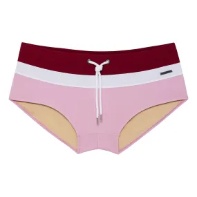 Maroon/Valentine Colorblock Corcovado Brief