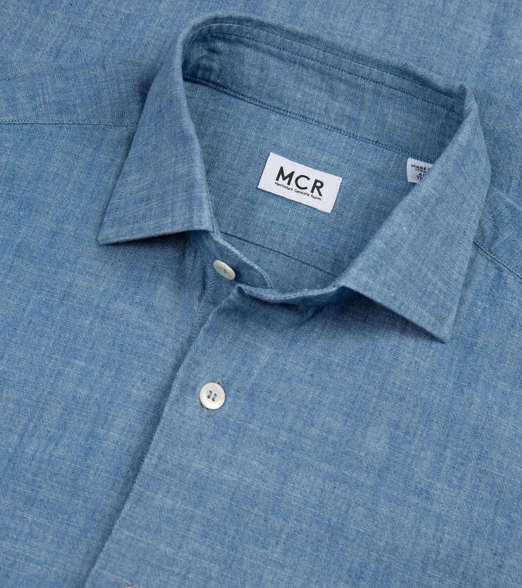 MCR Slim Japanese Chambray Shirt: Light Blue