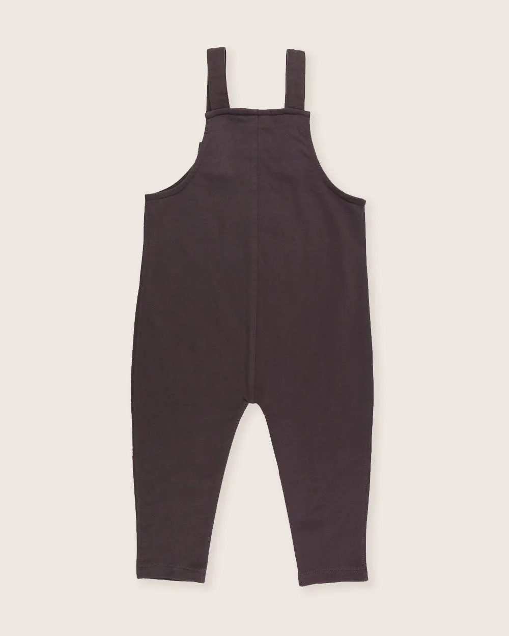 Midnight Charcoal Plain Dungarees